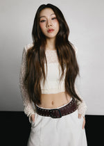 PIXXIE LONG SLEEVE PINTUCK TOP