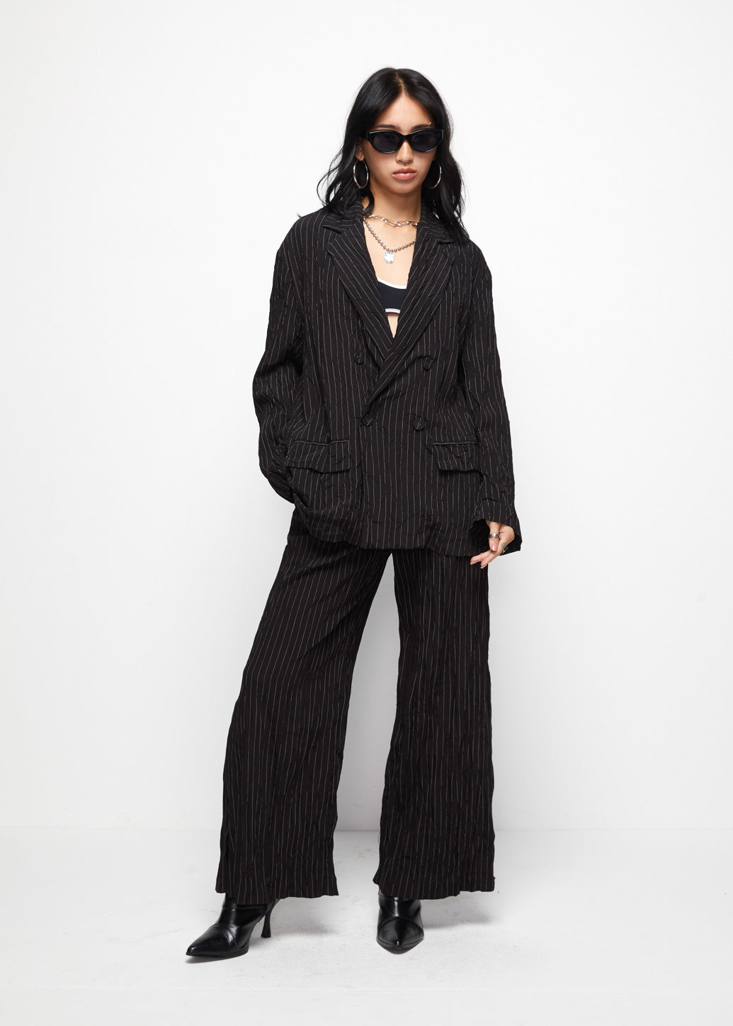 OVERSIZED STRIPE BLAZER - CPS Chaps Official Store