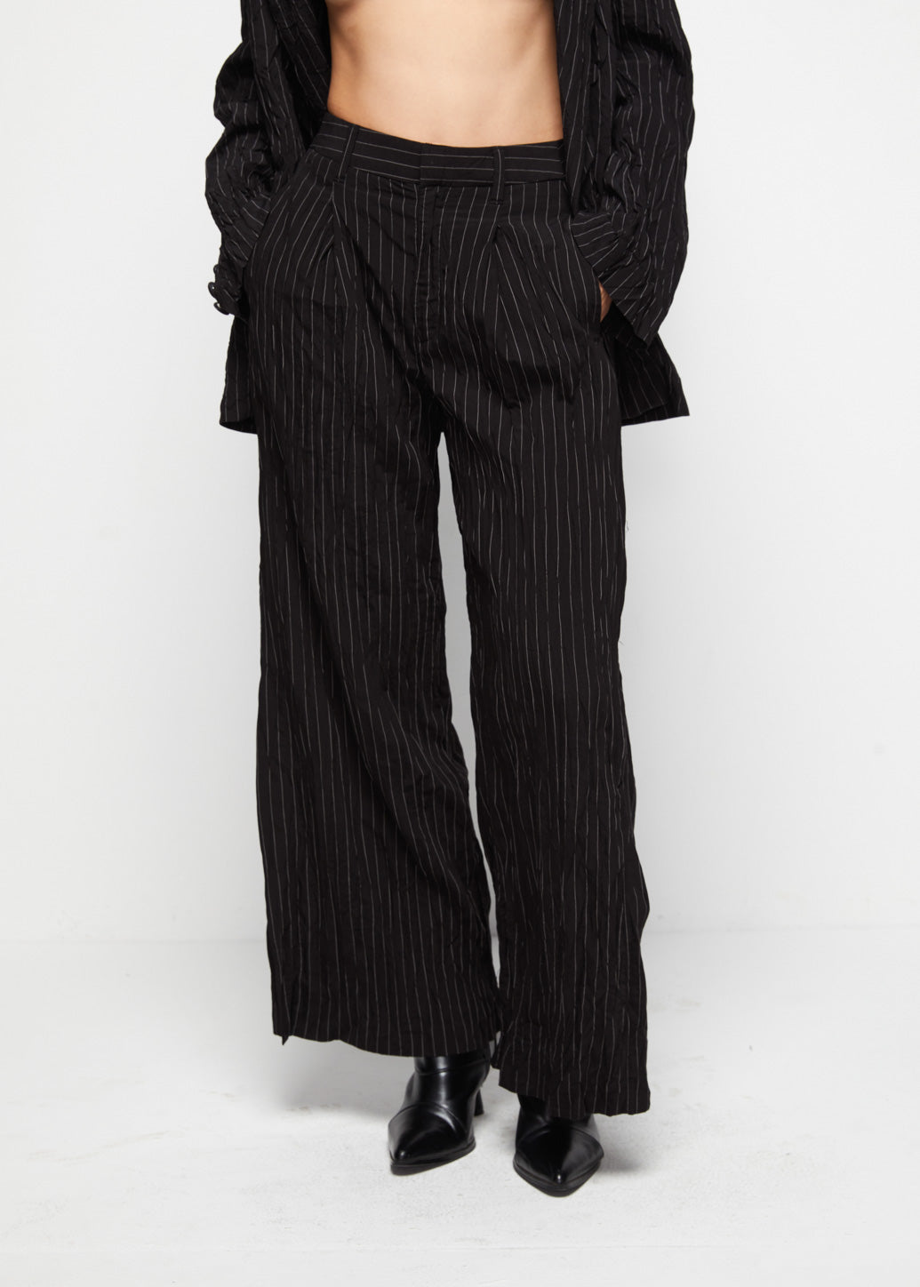WIDE LEG STRIPED PANTS - CPS Chaps Official Store