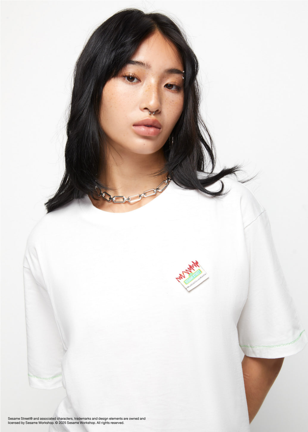 SESAME GRAPHIC STITCHING TEE - CPS Chaps Official Store