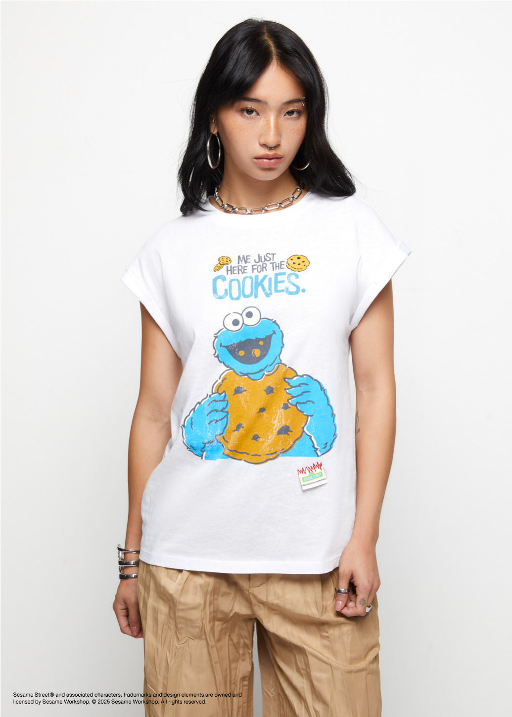 COOKIE MONSTER GRAPHIC SLEEVELESS TEE - CPS Chaps Official Store