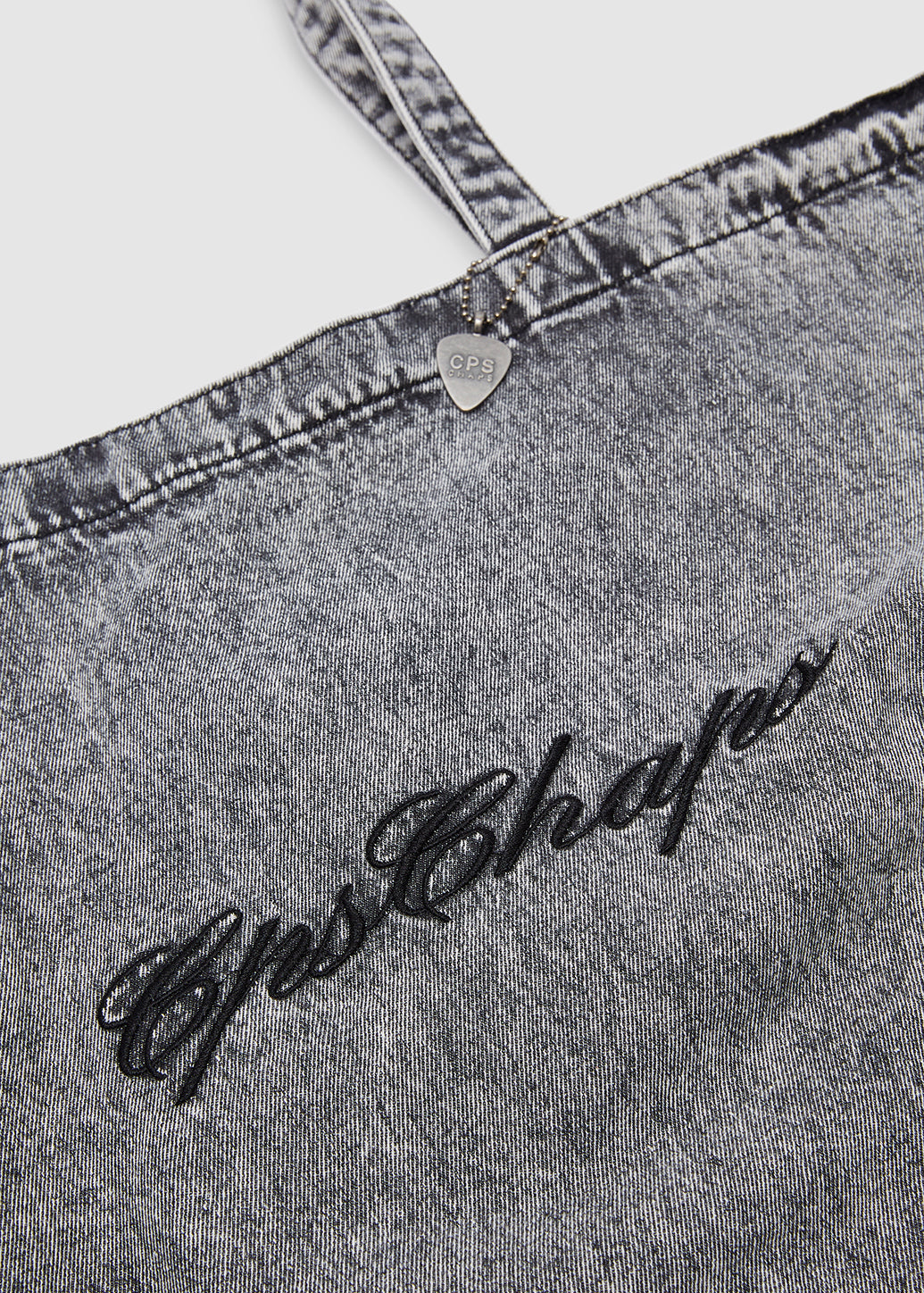 LOGO EMBROIDERED DENIM TOTE BAG - CPS Chaps Official Store