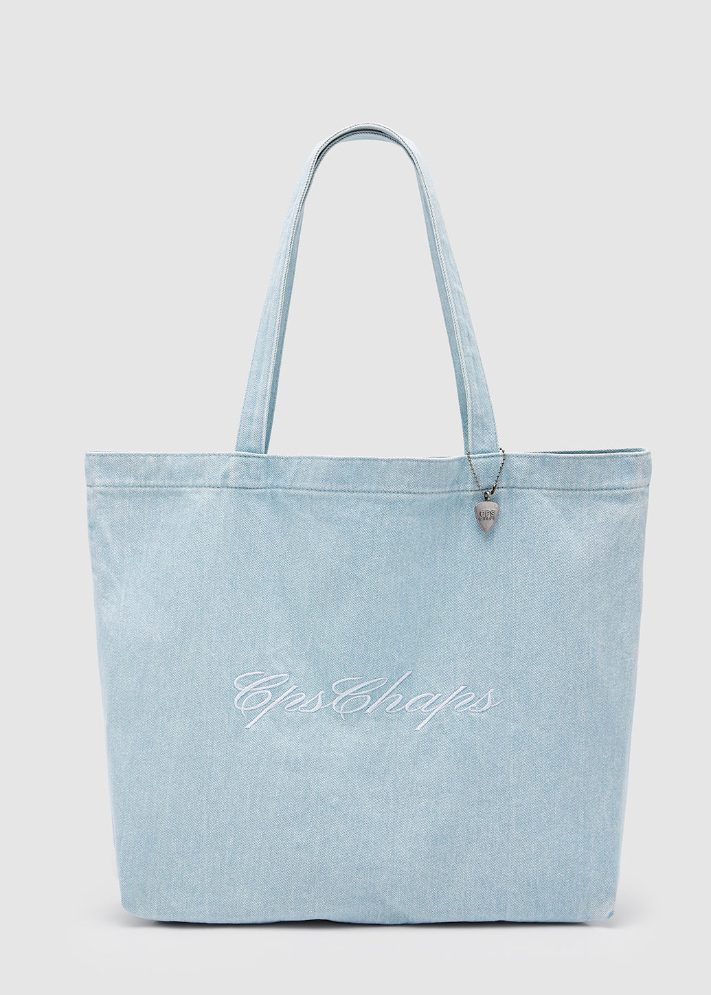 LOGO EMBROIDERED DENIM TOTE BAG - CPS Chaps Official Store