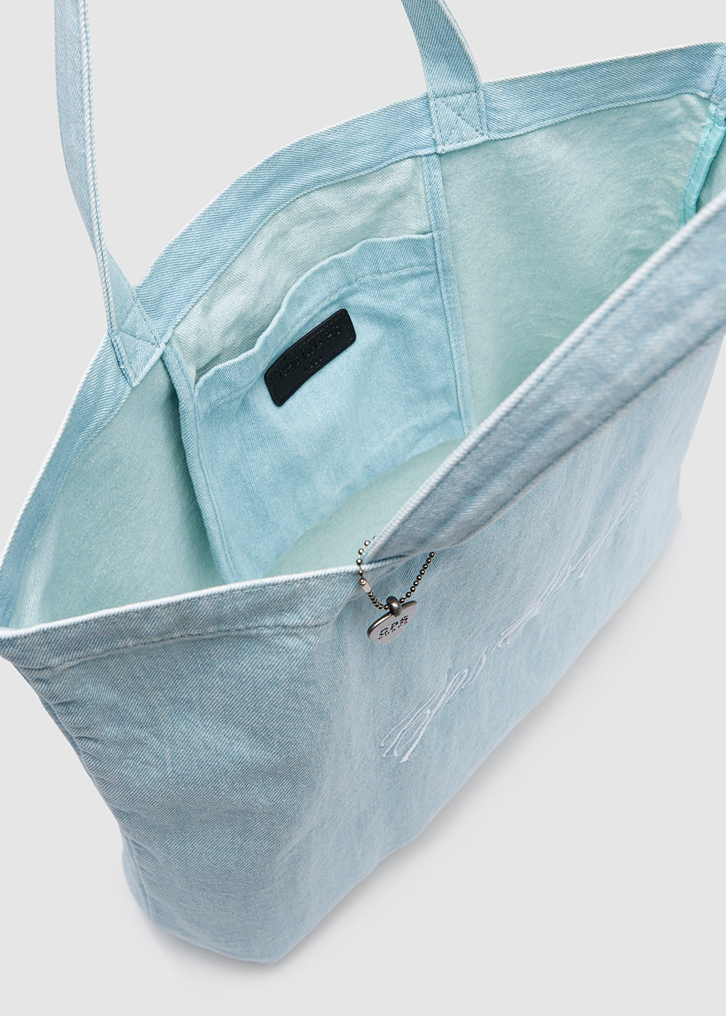 LOGO EMBROIDERED DENIM TOTE BAG - CPS Chaps Official Store