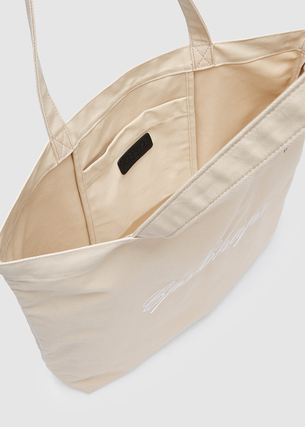 LOGO EMBROIDERED DENIM TOTE BAG - CPS Chaps Official Store