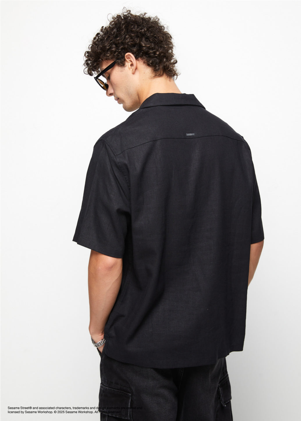 トップス Allege. | Linen S/S Knit Shirt | BLACK 3 WBBanks Linen Shirt - Black – Woodbird