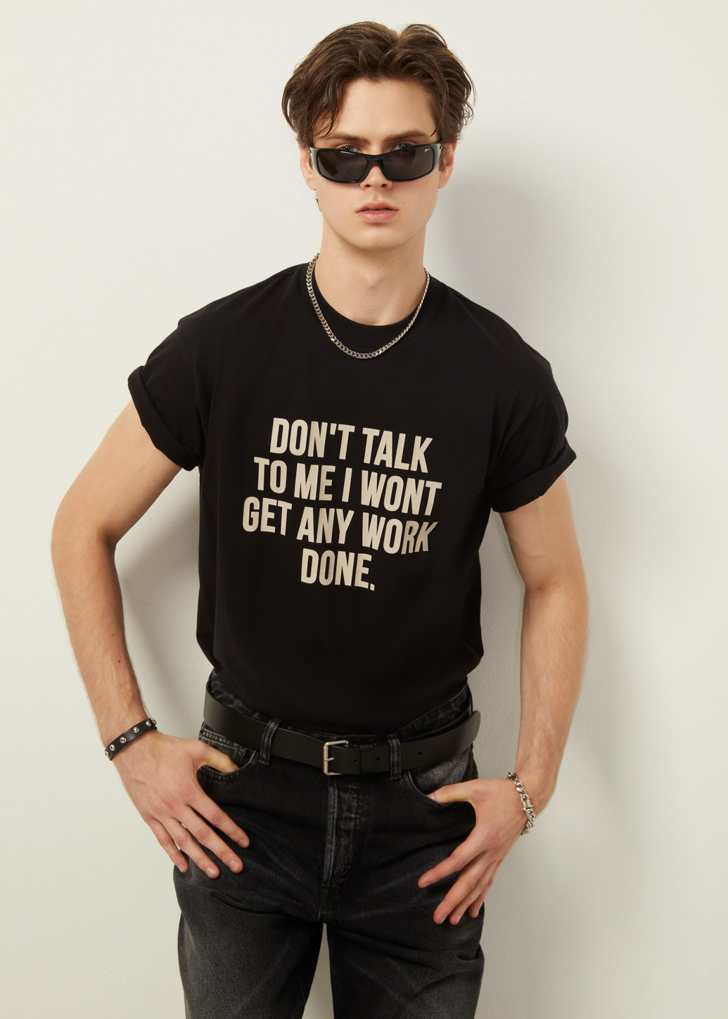 DON'T TALK TO ME TYPOGRAPHY GRAPHIC TEE