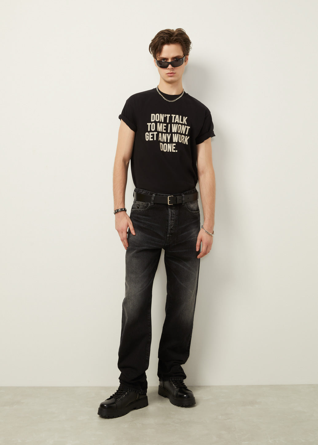 DON'T TALK TO ME TYPOGRAPHY GRAPHIC TEE
