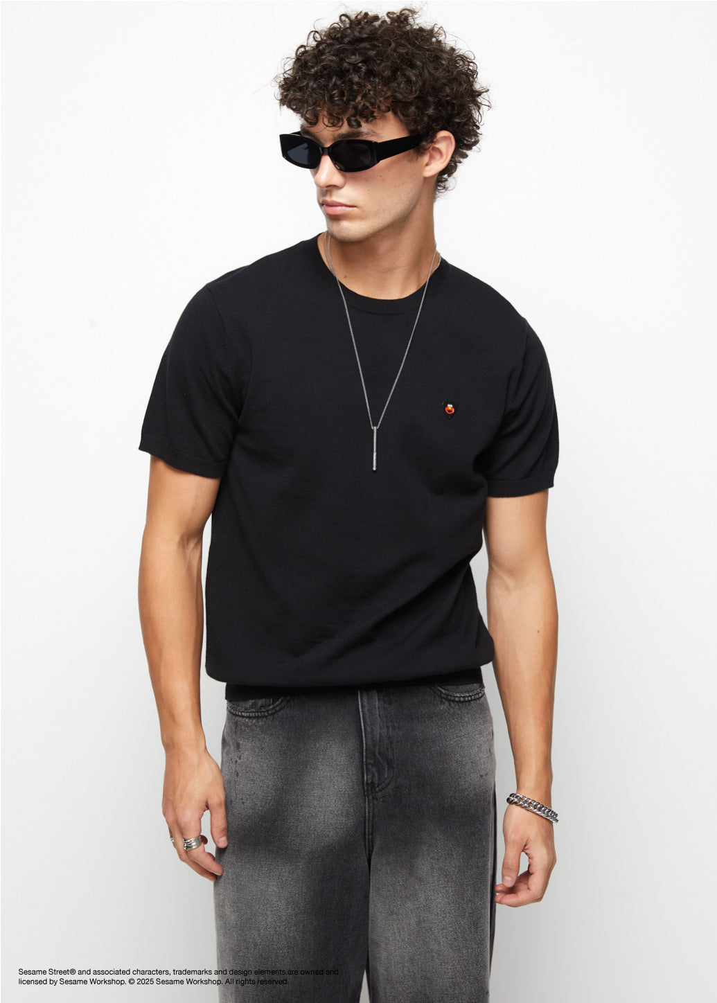ELMO SIGNATURE LOGO KNITTED TEE - CPS Chaps Official Store