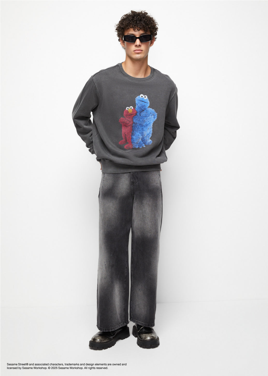 ELMO & COOKIE MONSTER GRAPHIC SWEATSHIRT - CPS Chaps Official Store