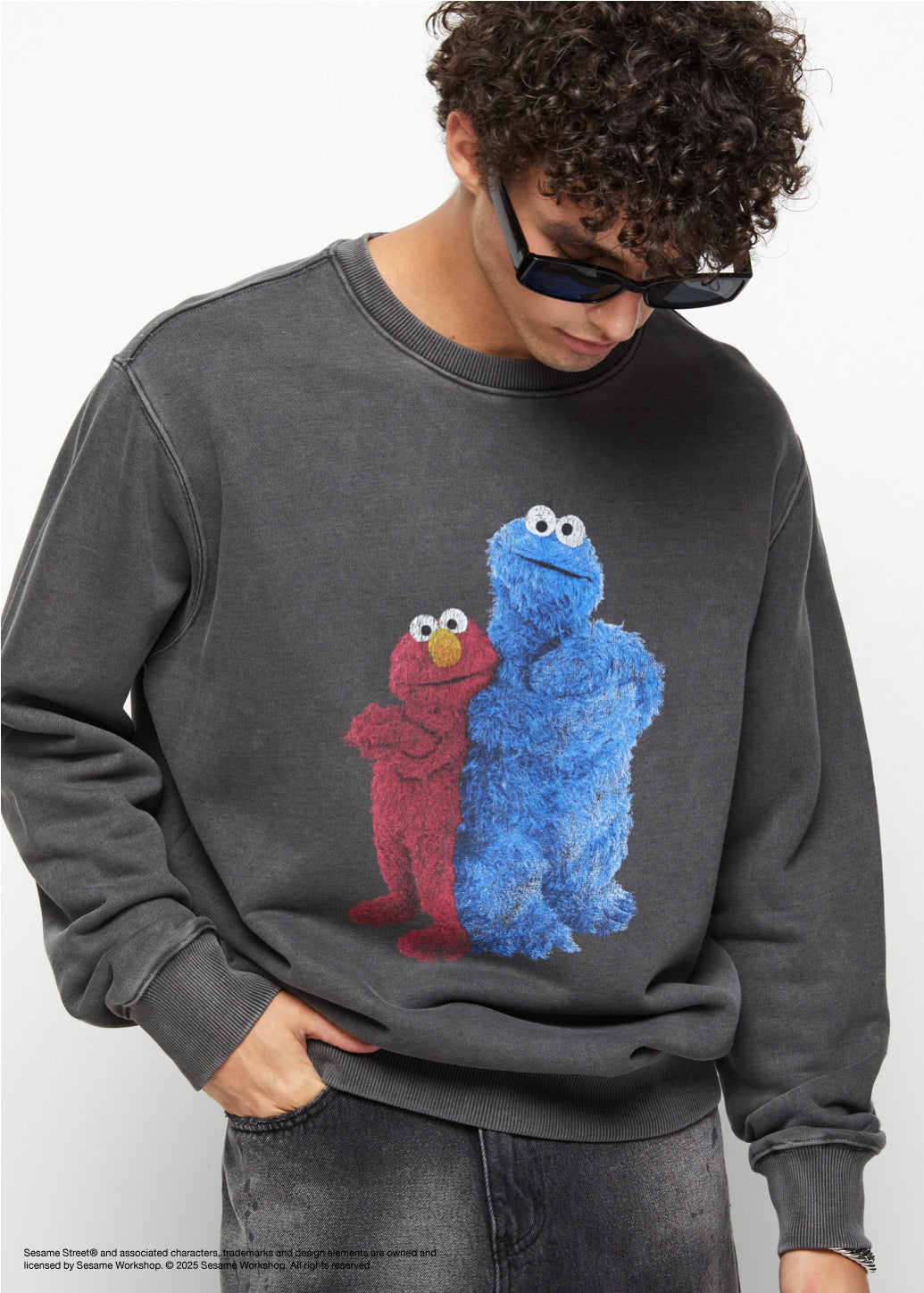 ELMO & COOKIE MONSTER GRAPHIC SWEATSHIRT - CPS Chaps Official Store