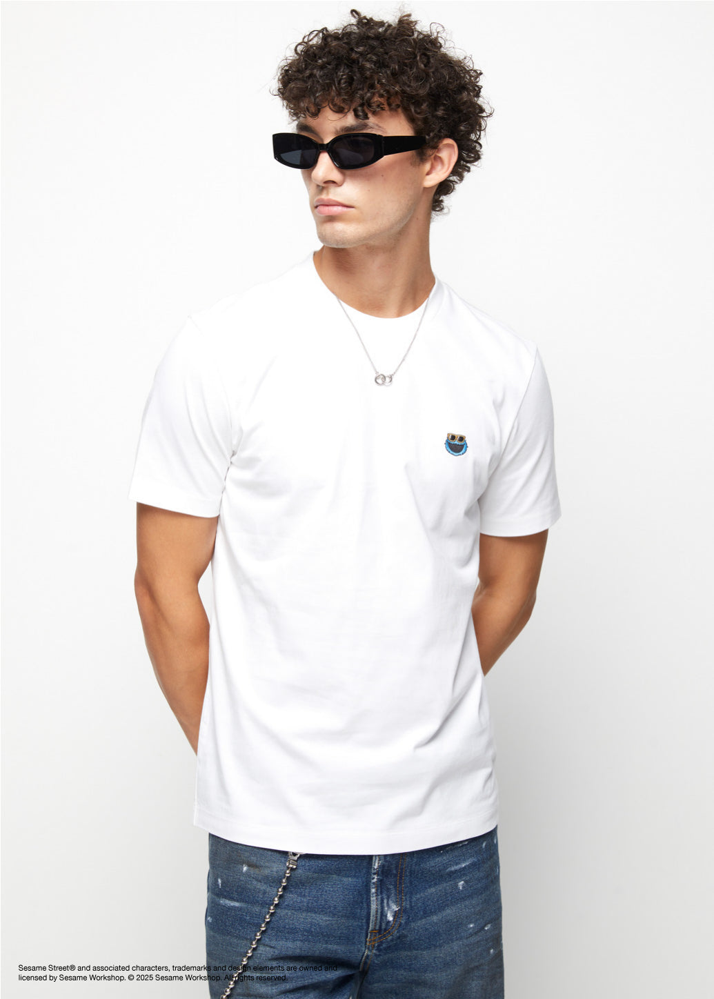 COOKIE MONSTER EMBROIDERED TEE - CPS Chaps Official Store