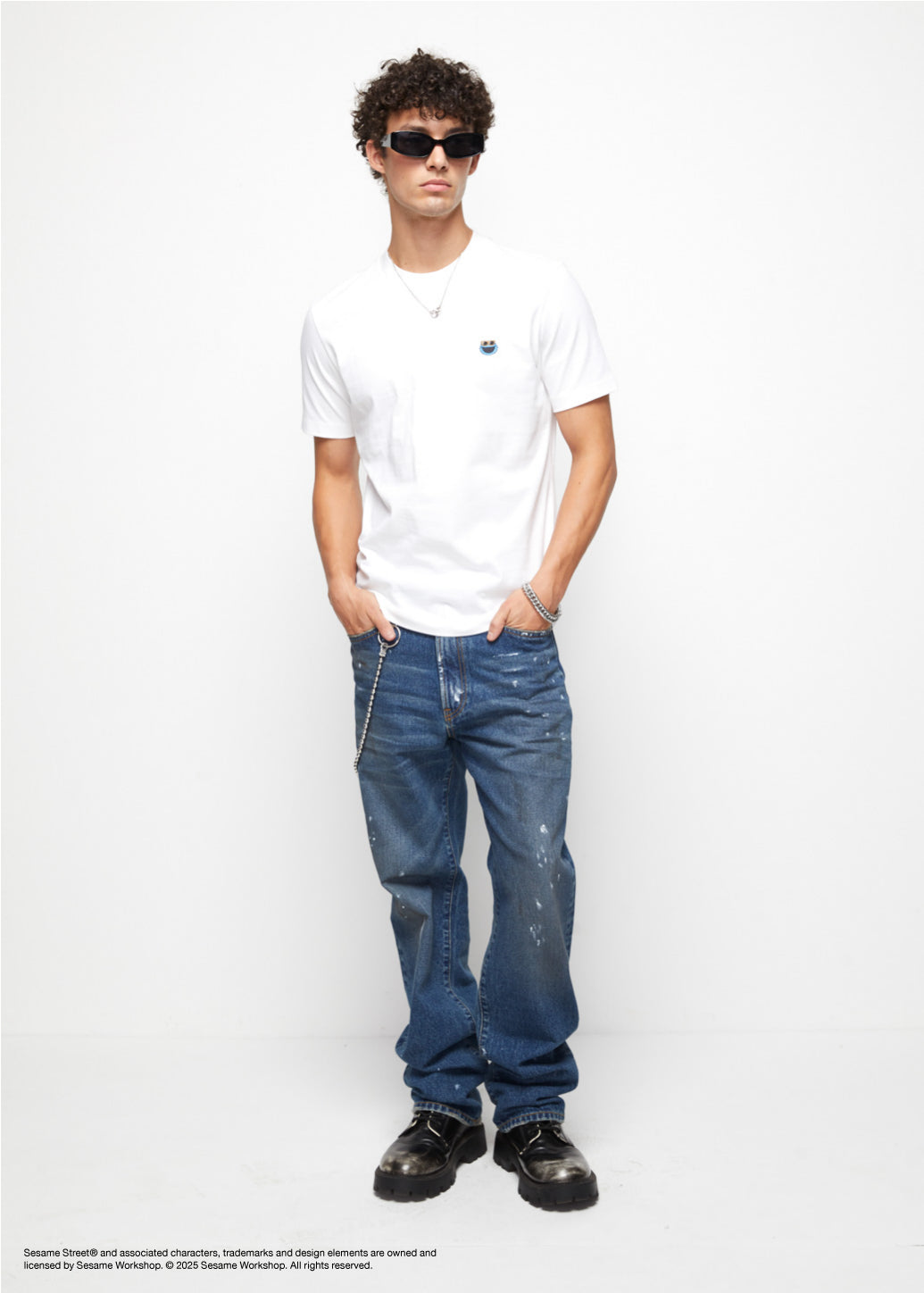 COOKIE MONSTER EMBROIDERED TEE - CPS Chaps Official Store