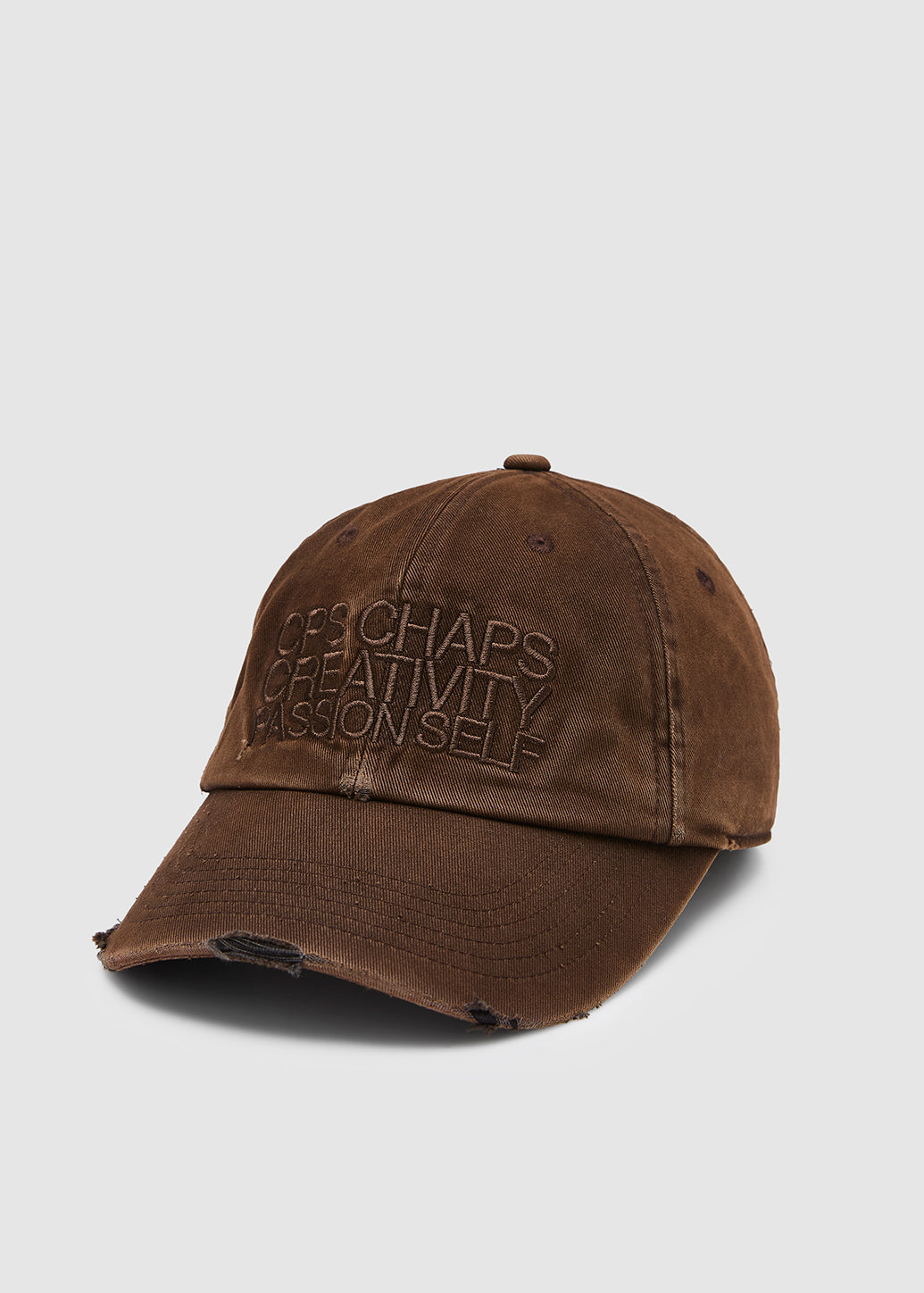 DESTROYED BROWN CAP