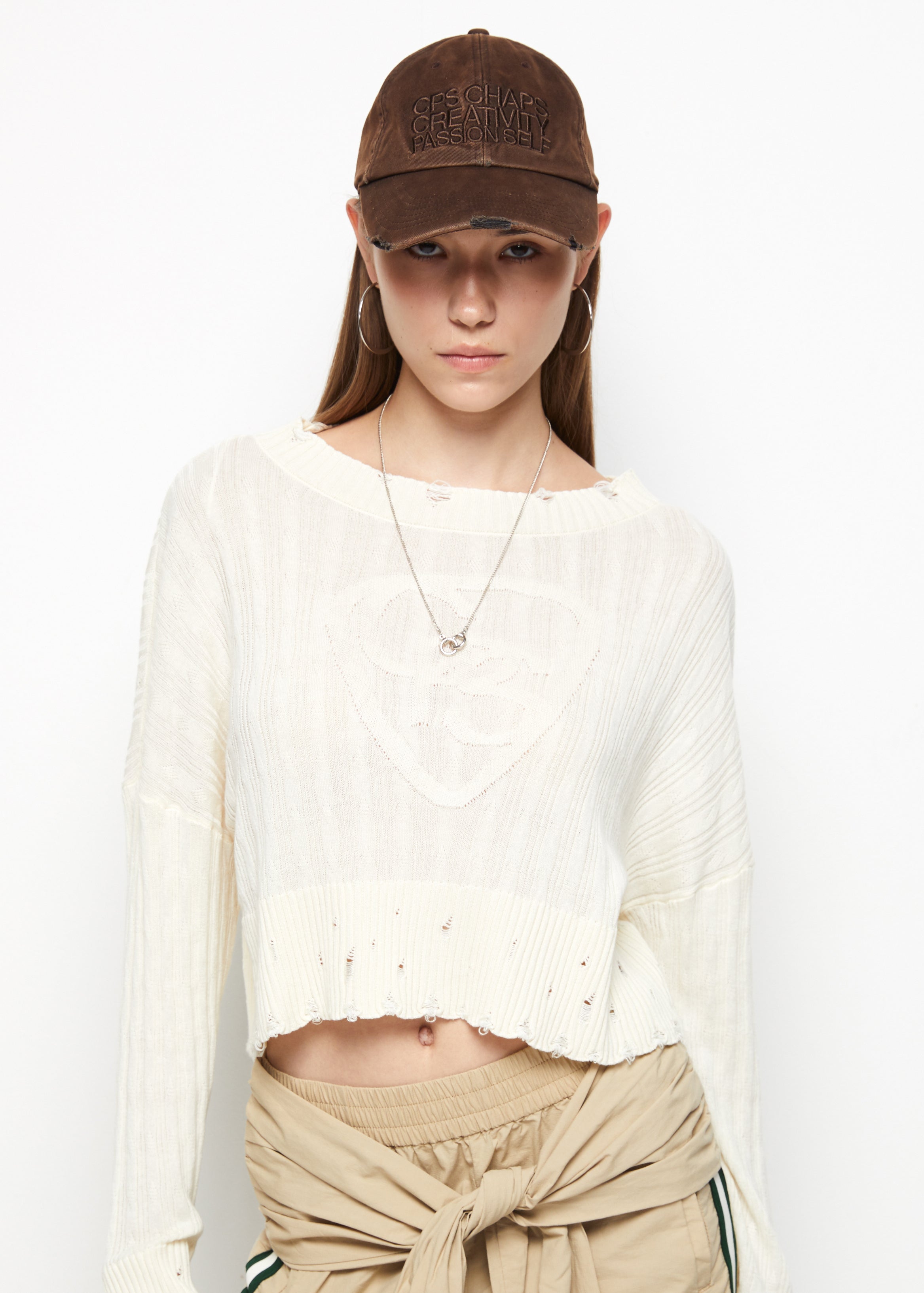 DESTROYED BROWN CAP