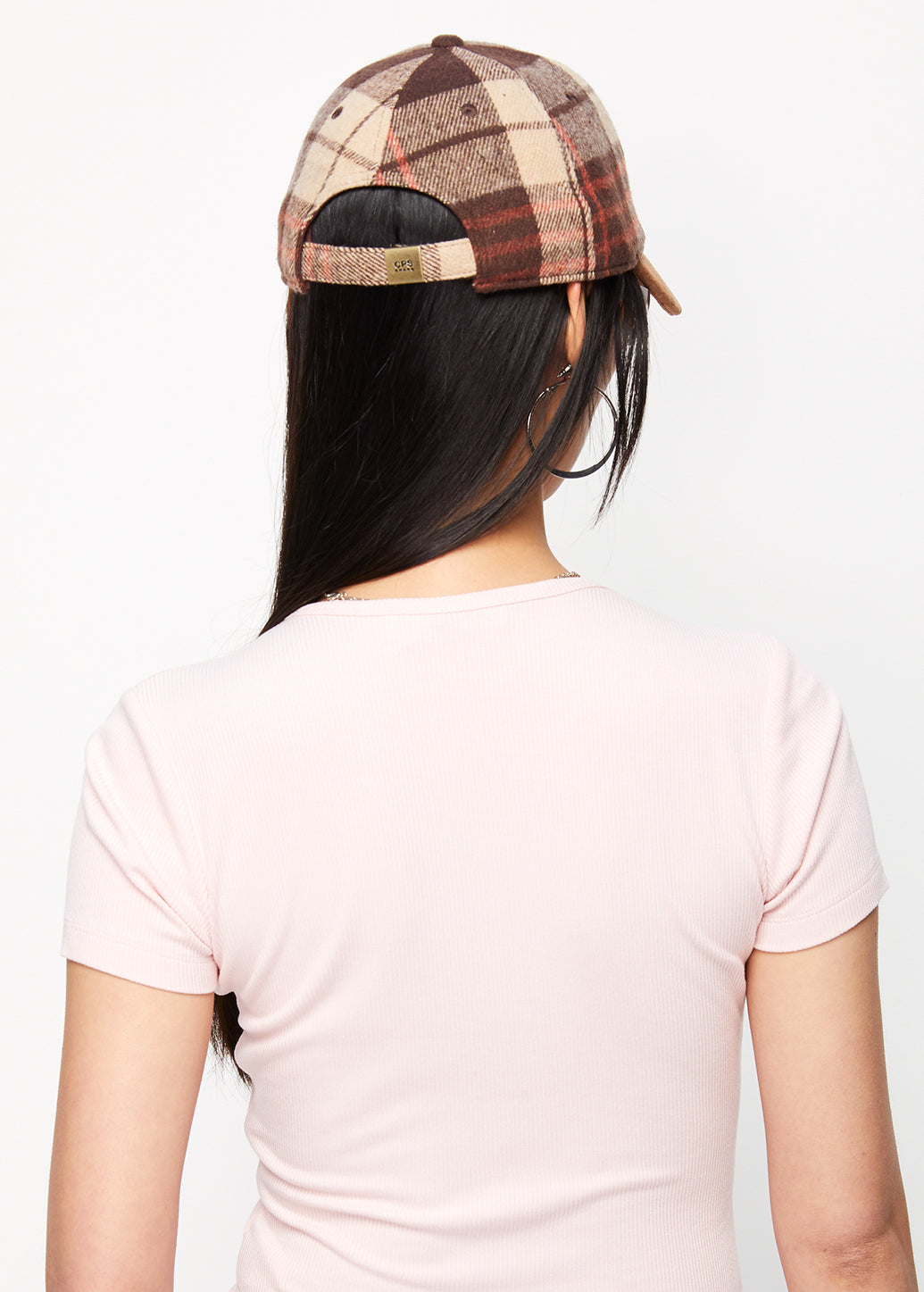 PLAID SUEDE CAP