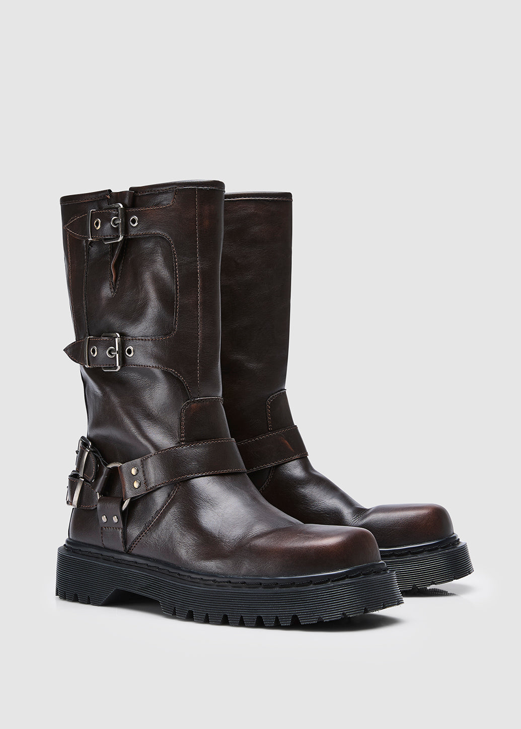 LEATHER BUCKLE BOOTS - CPS Chaps Official Store