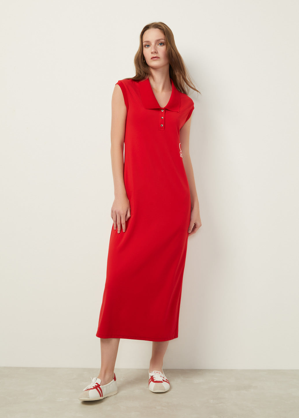 SLEEVELESS POLO DRESS
