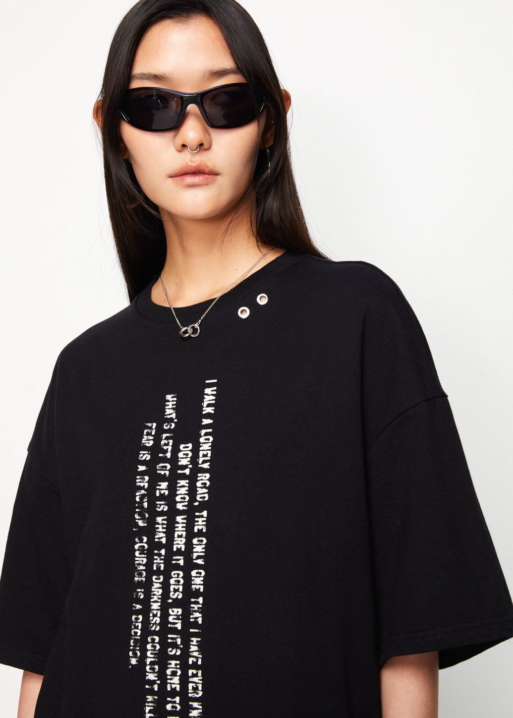 TYPOGRAPHY GRAPHIC MAXI DRESS