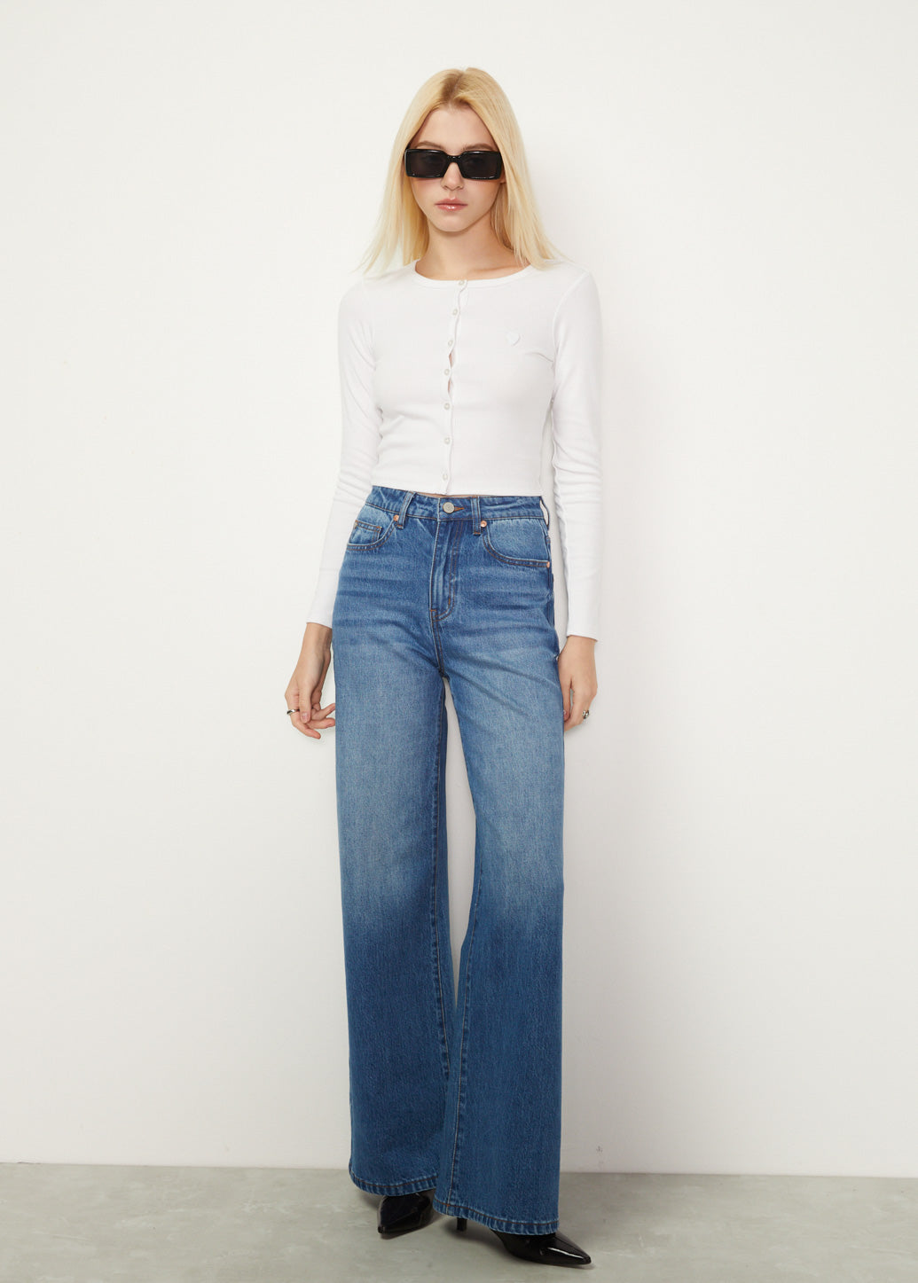 COMFORT WIDE LEG JEANS