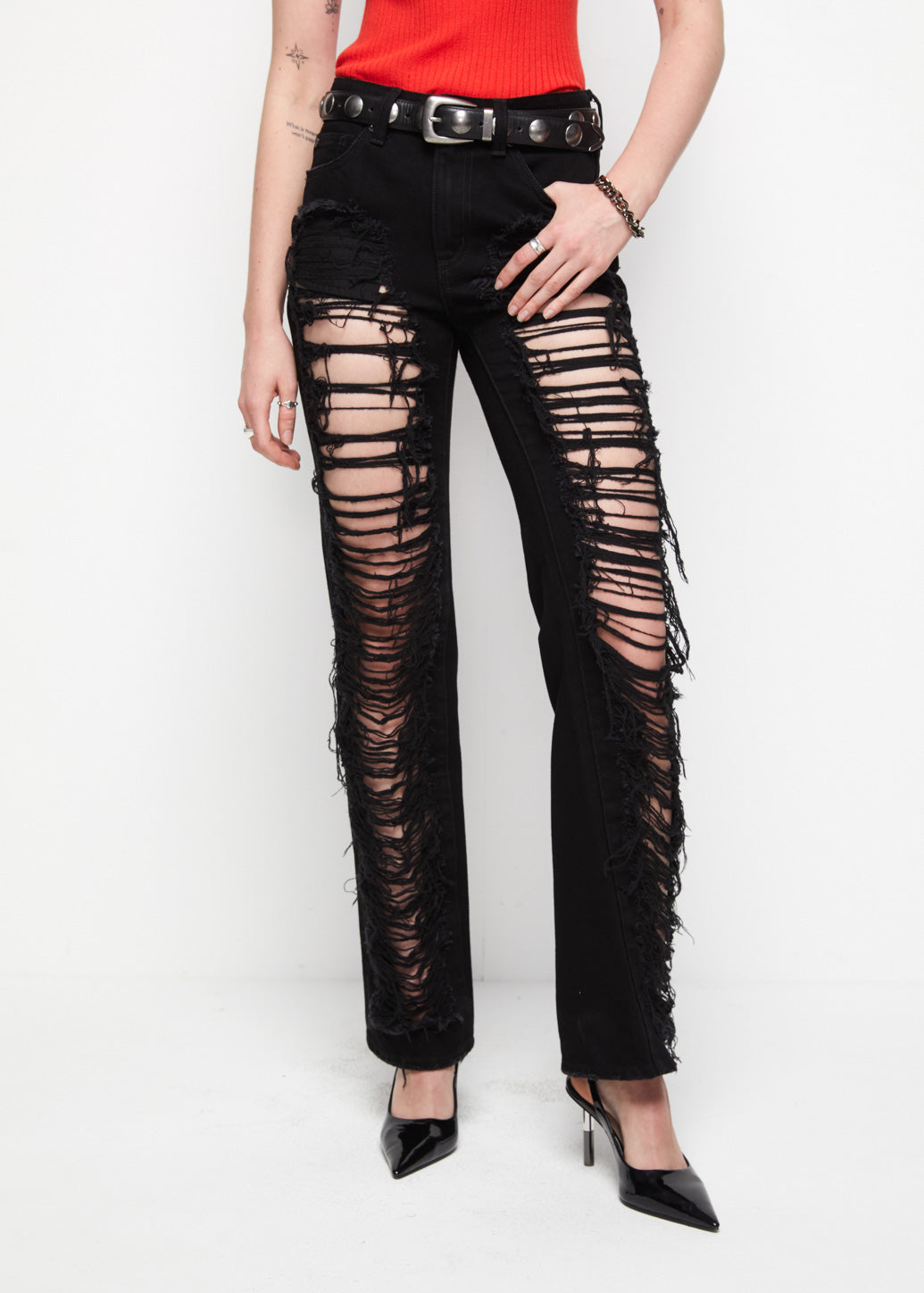 FRONT SLASH JEANS - CPS Chaps Official Store