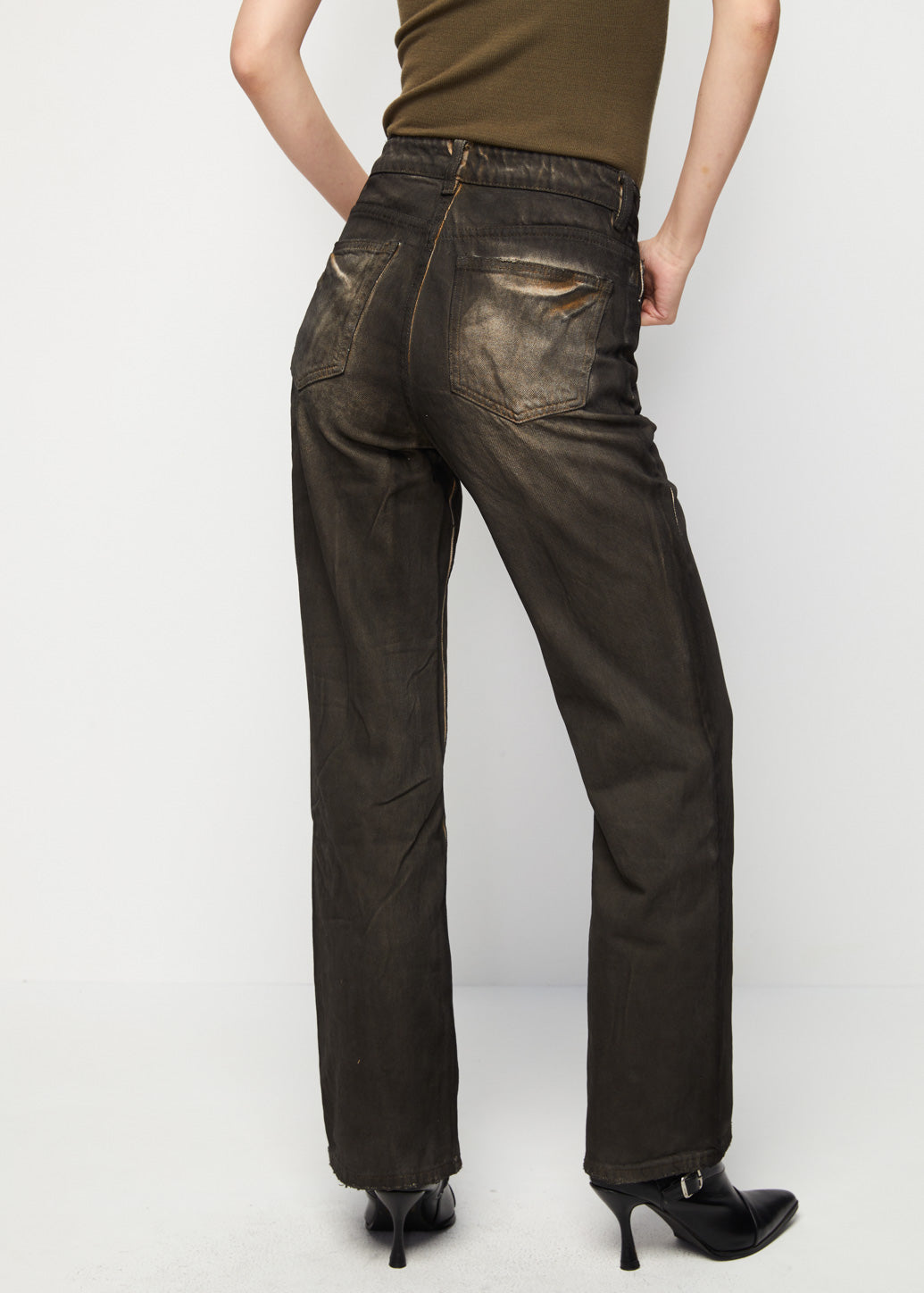 DUSTY BLACK STRAIGHT LEG JEANS