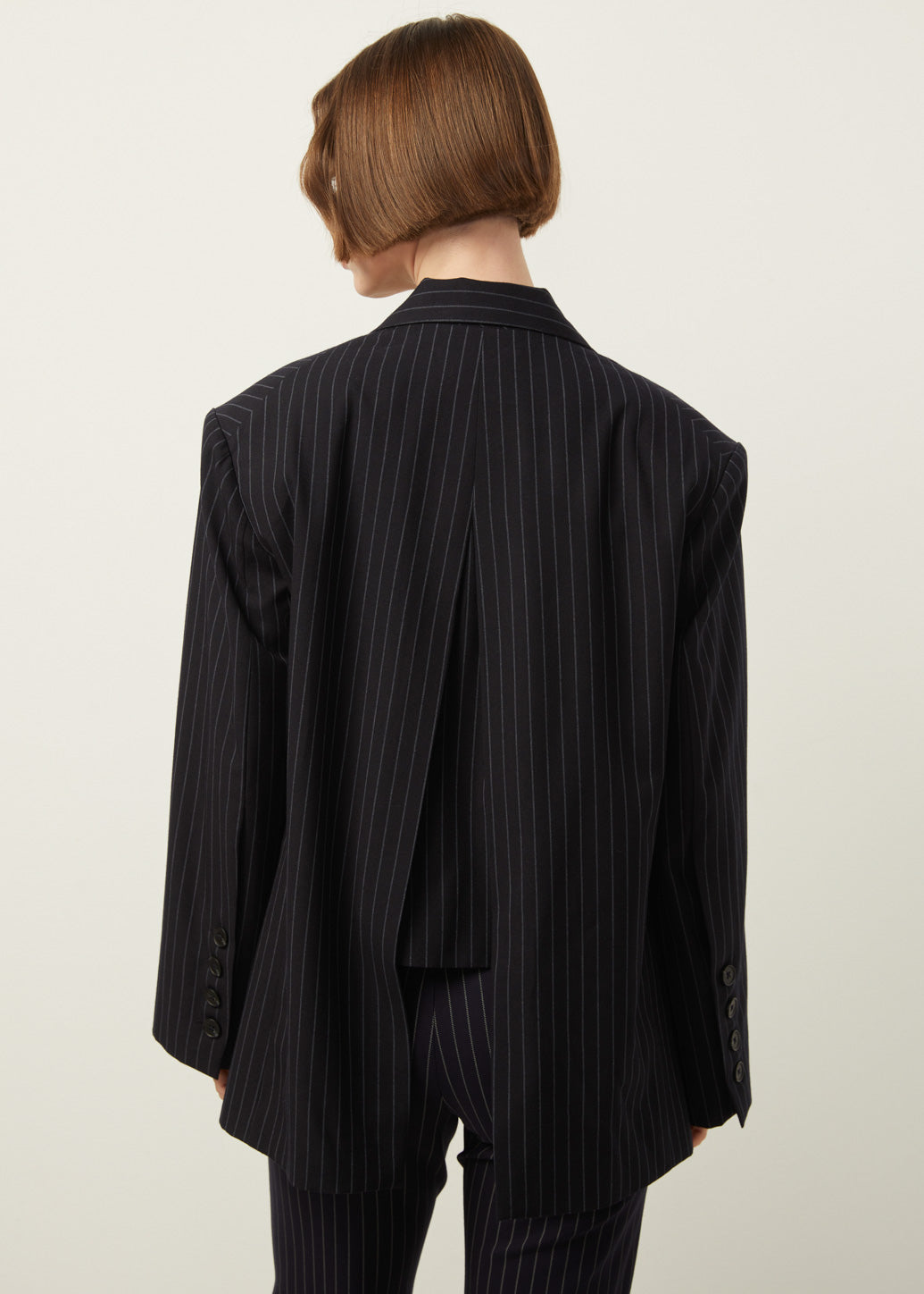 PINSTRIPE OVERSIZED BLAZER