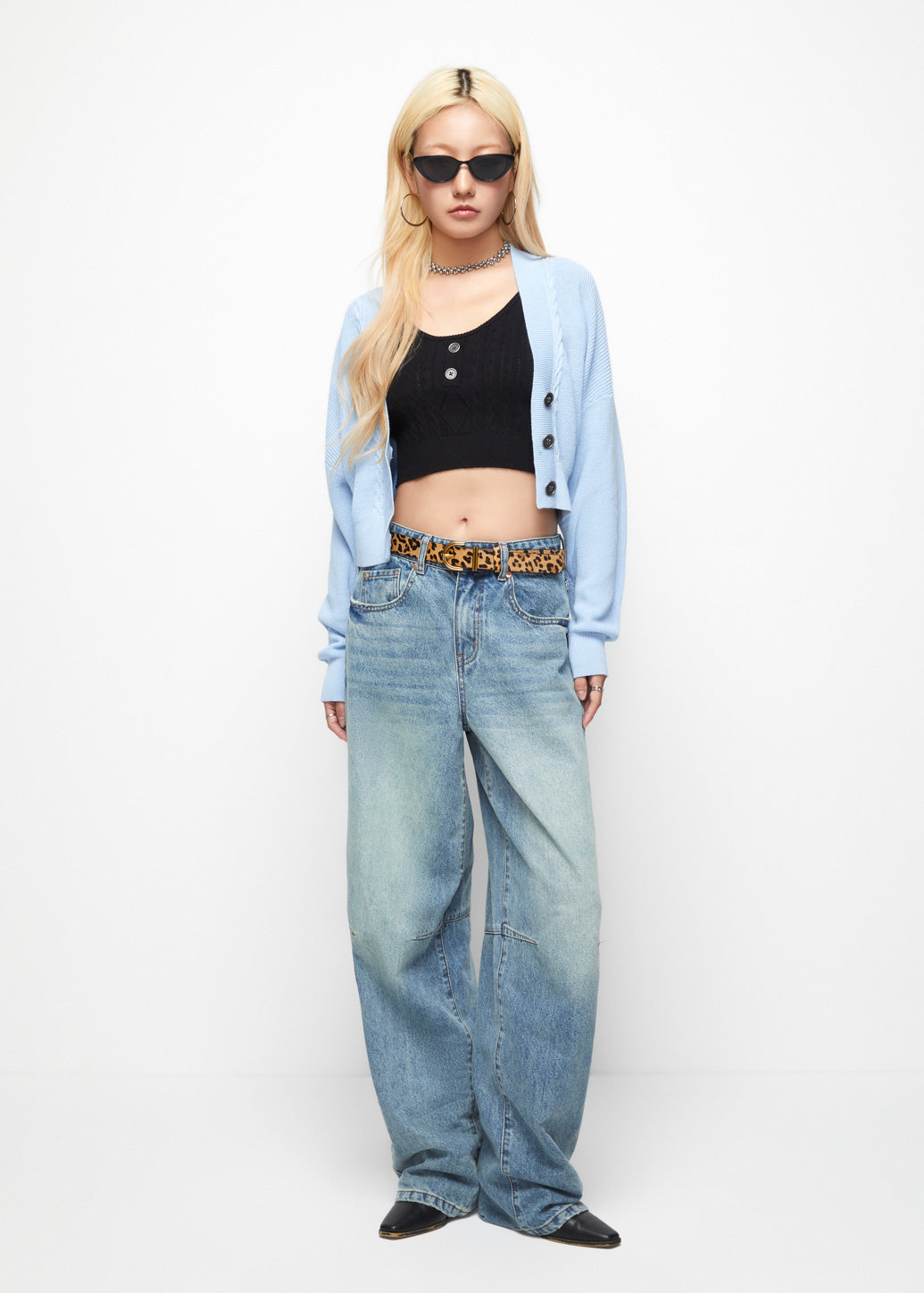 BASIC CROPPED KNITTED CARDIGAN - CPS Chaps Official Store