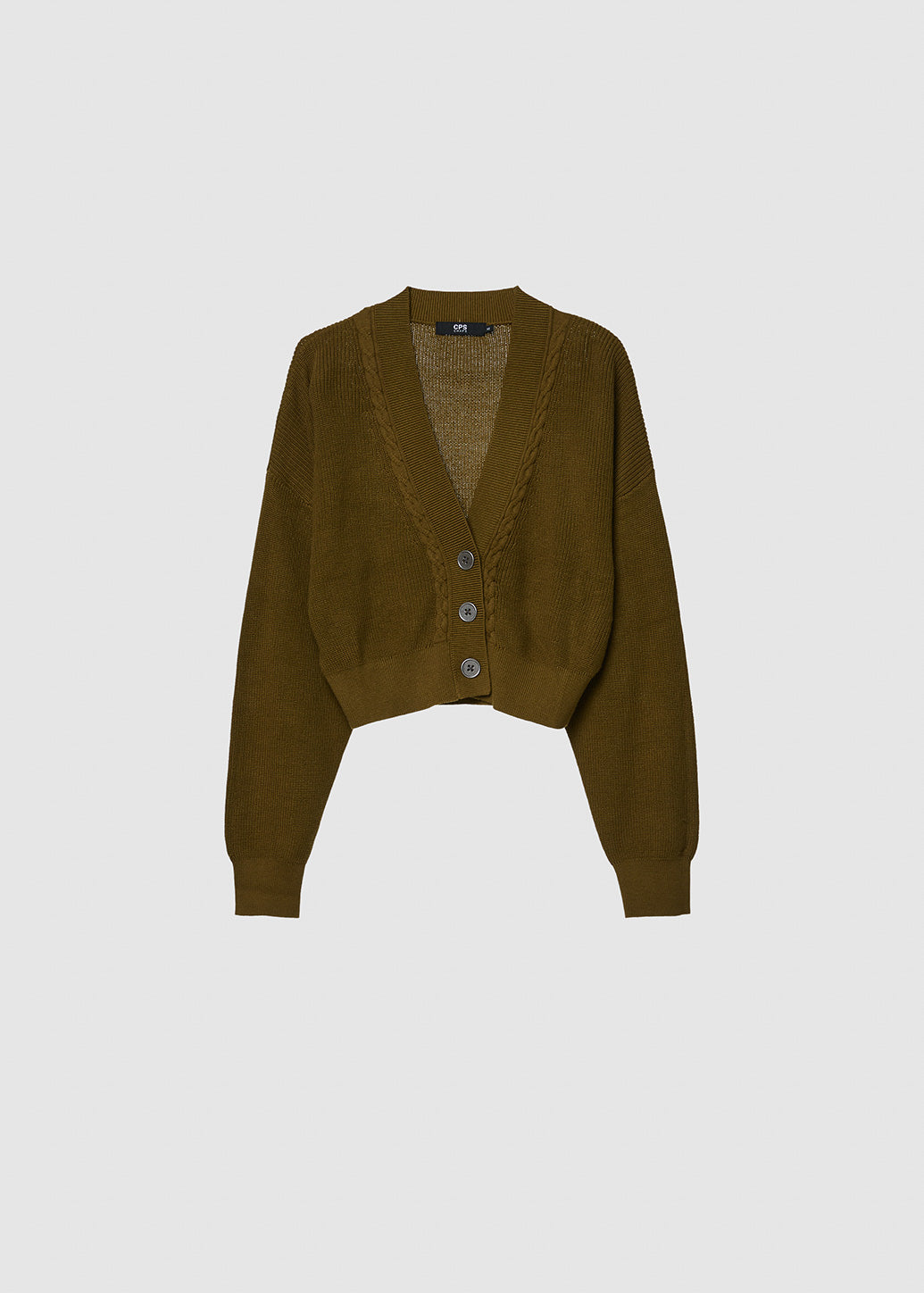 BASIC CROPPED KNITTED CARDIGAN - CPS Chaps Official Store