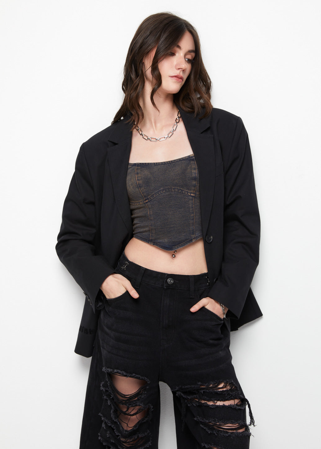 TONAL VELVET PRINTED BLAZER - CPS Chaps Official Store
