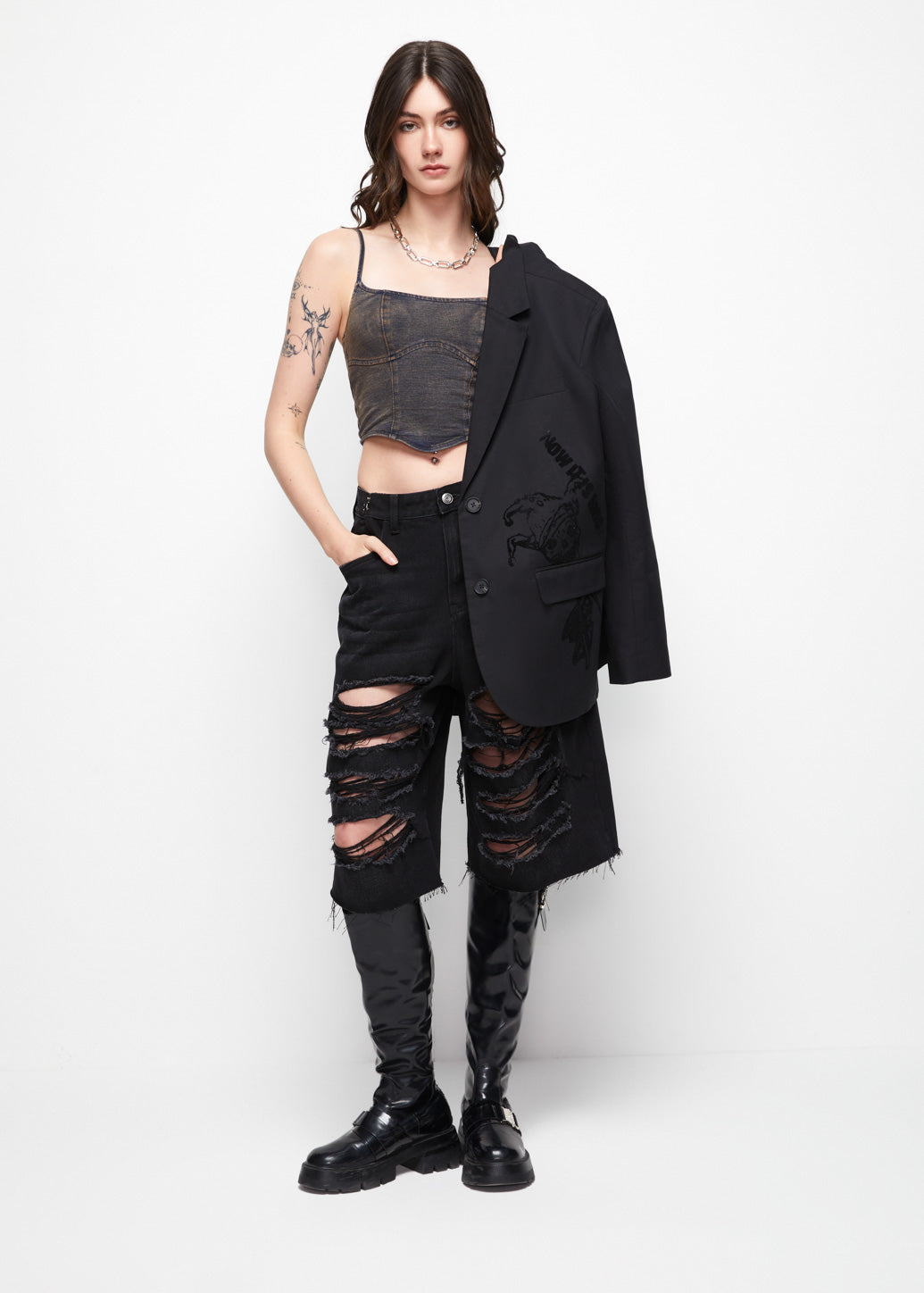 TONAL VELVET PRINTED BLAZER - CPS Chaps Official Store