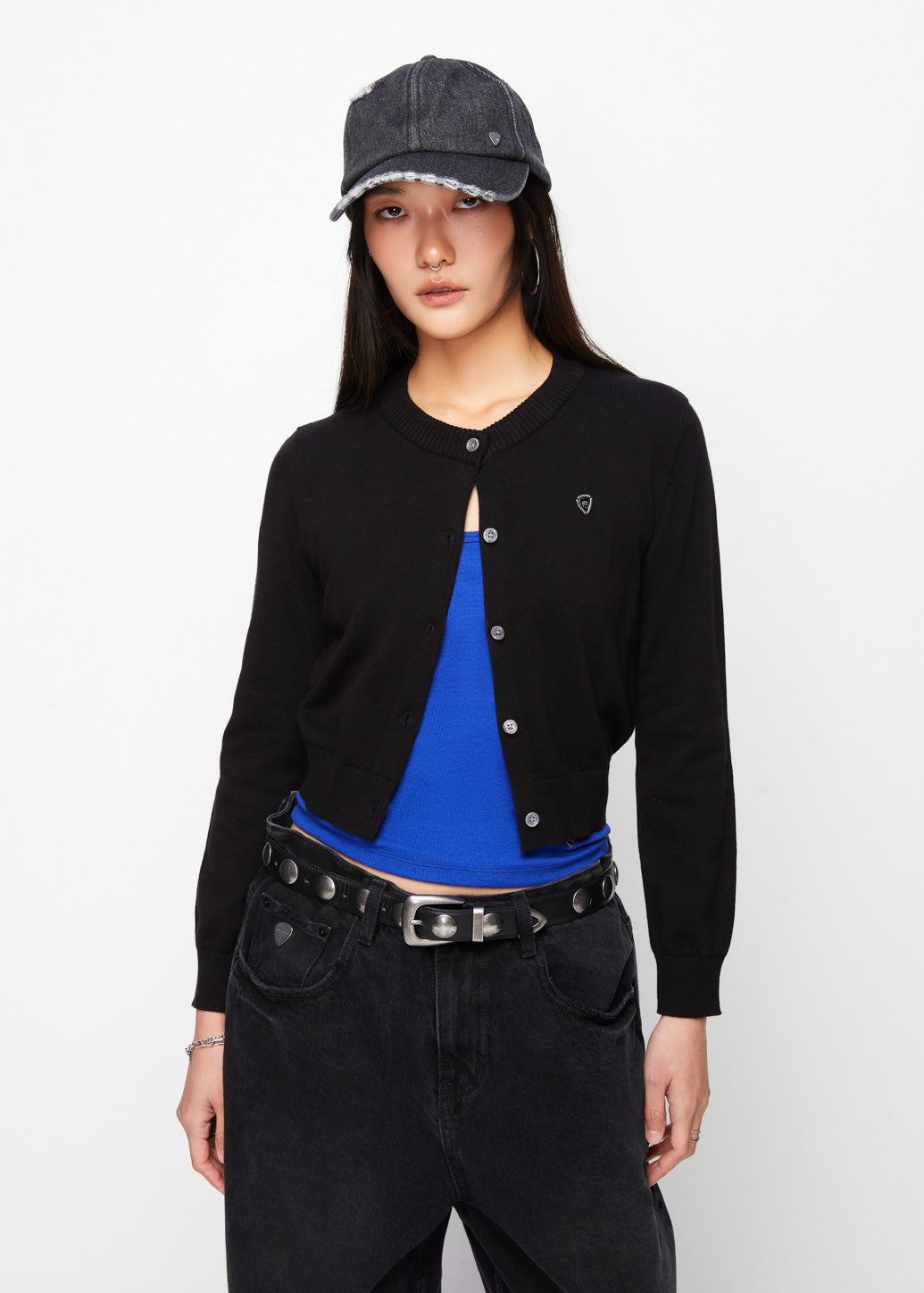 SYMBOLIC BASIC CROPPED CARDIGAN