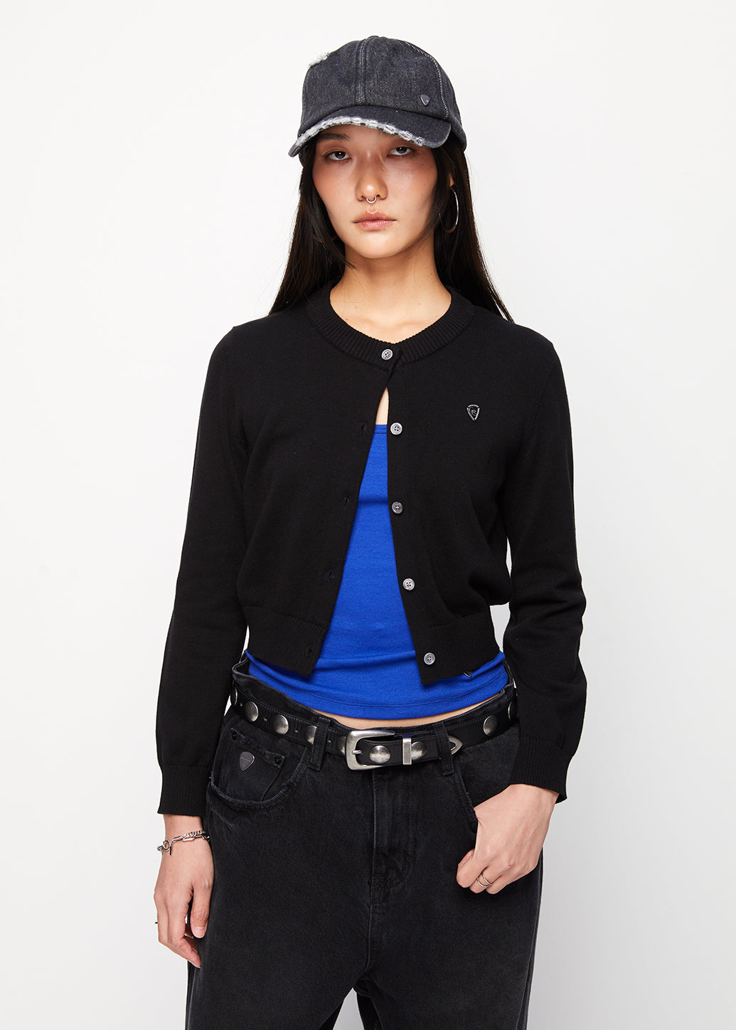 SYMBOLIC BASIC CROPPED CARDIGAN