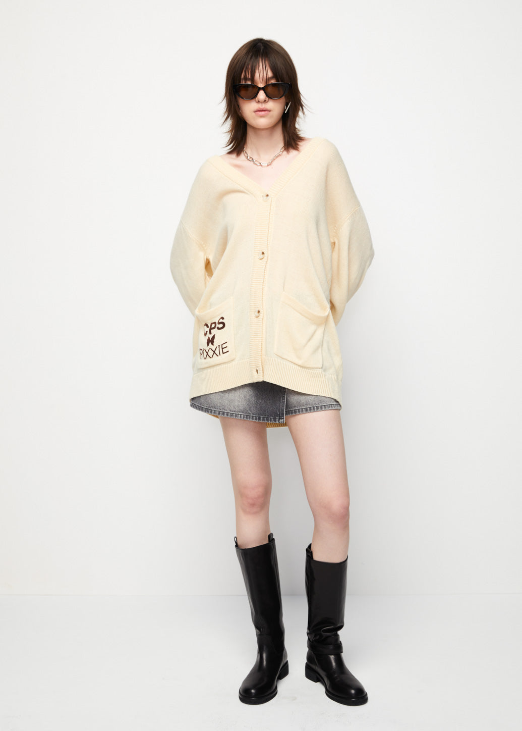 PIXXIE TWIN POCKET CARDIGAN