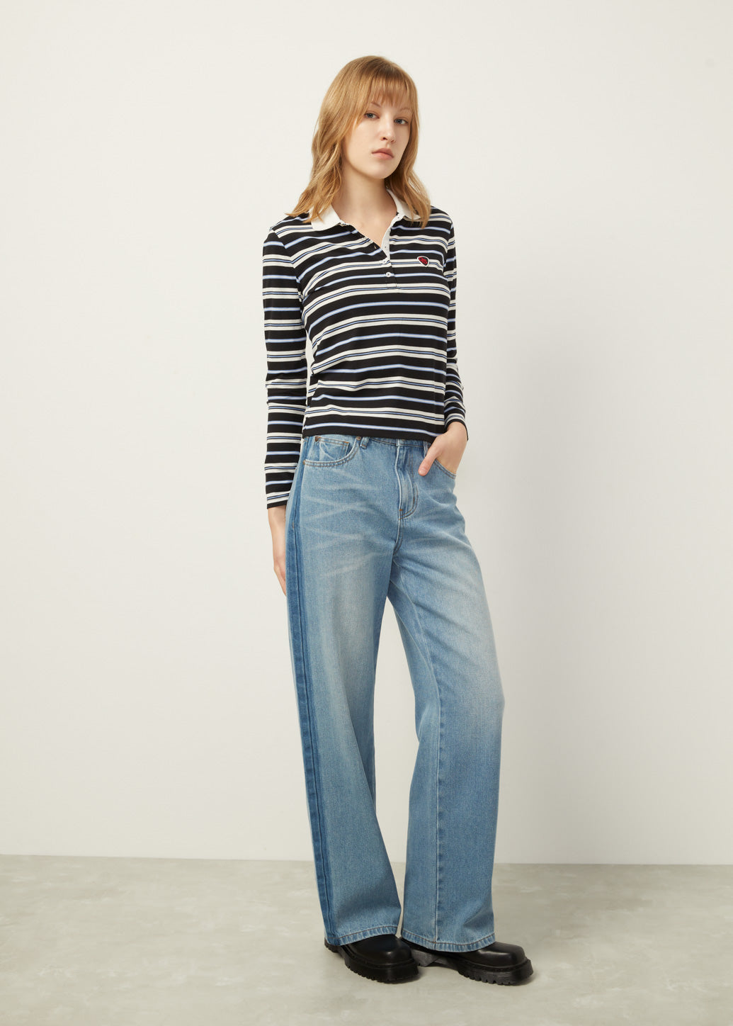 STRIPED PIQUE POLO SHIRT - CPS Chaps Official Store