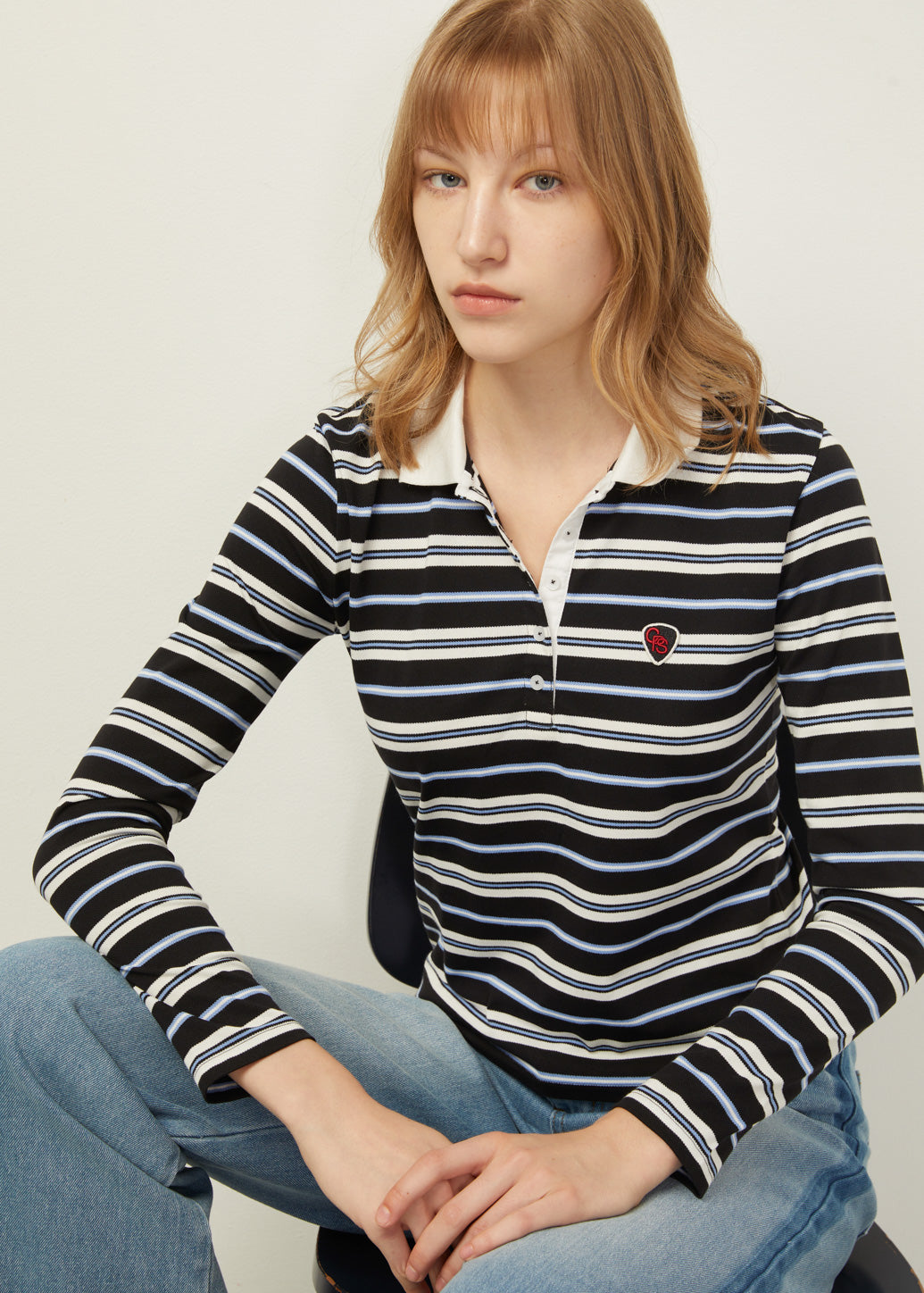 STRIPED PIQUE POLO SHIRT - CPS Chaps Official Store