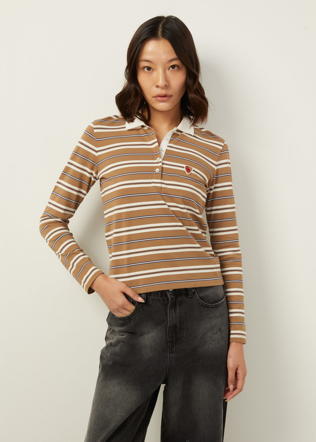STRIPED PIQUE POLO SHIRT - CPS Chaps Official Store