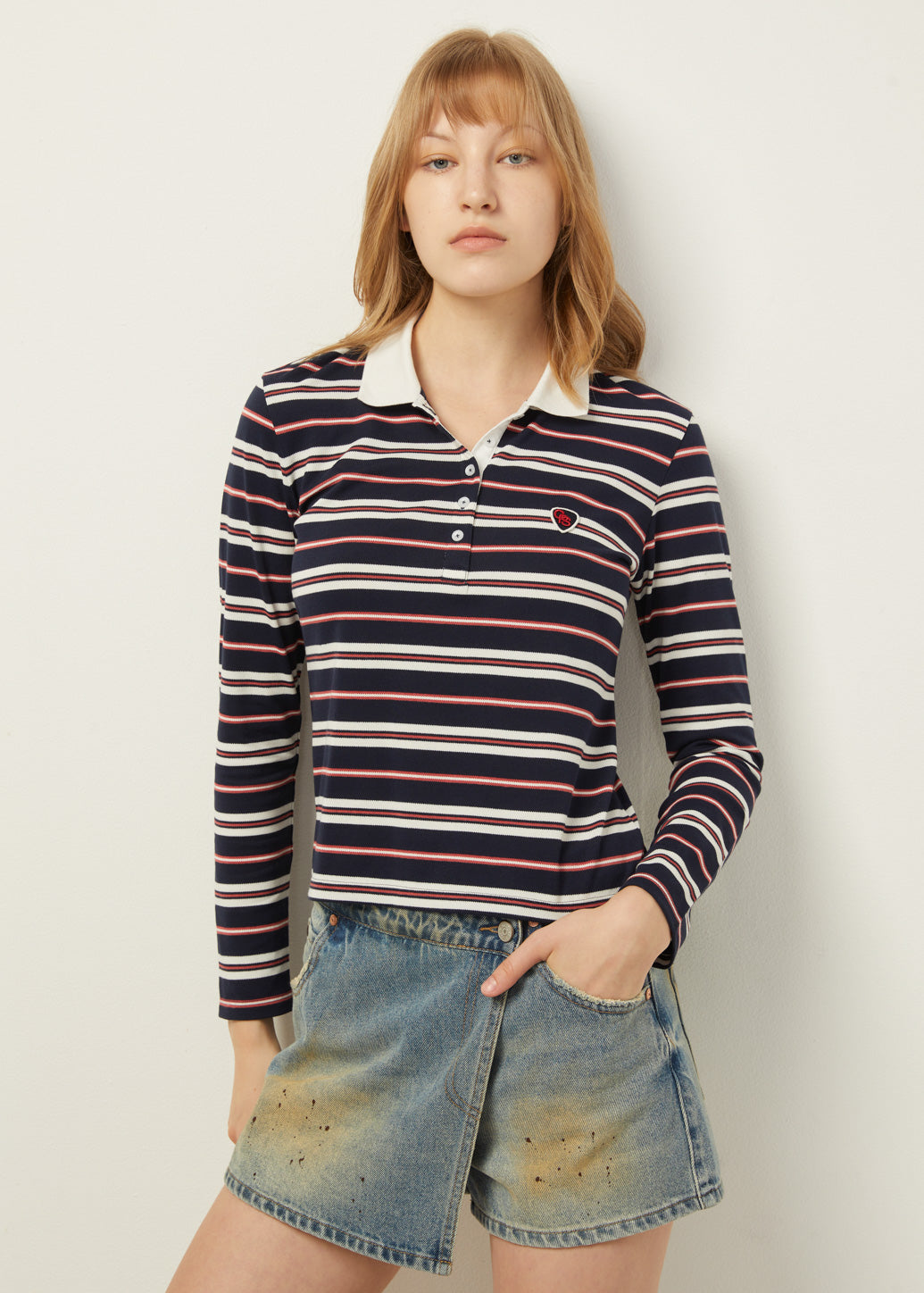 STRIPED PIQUE POLO SHIRT - CPS Chaps Official Store