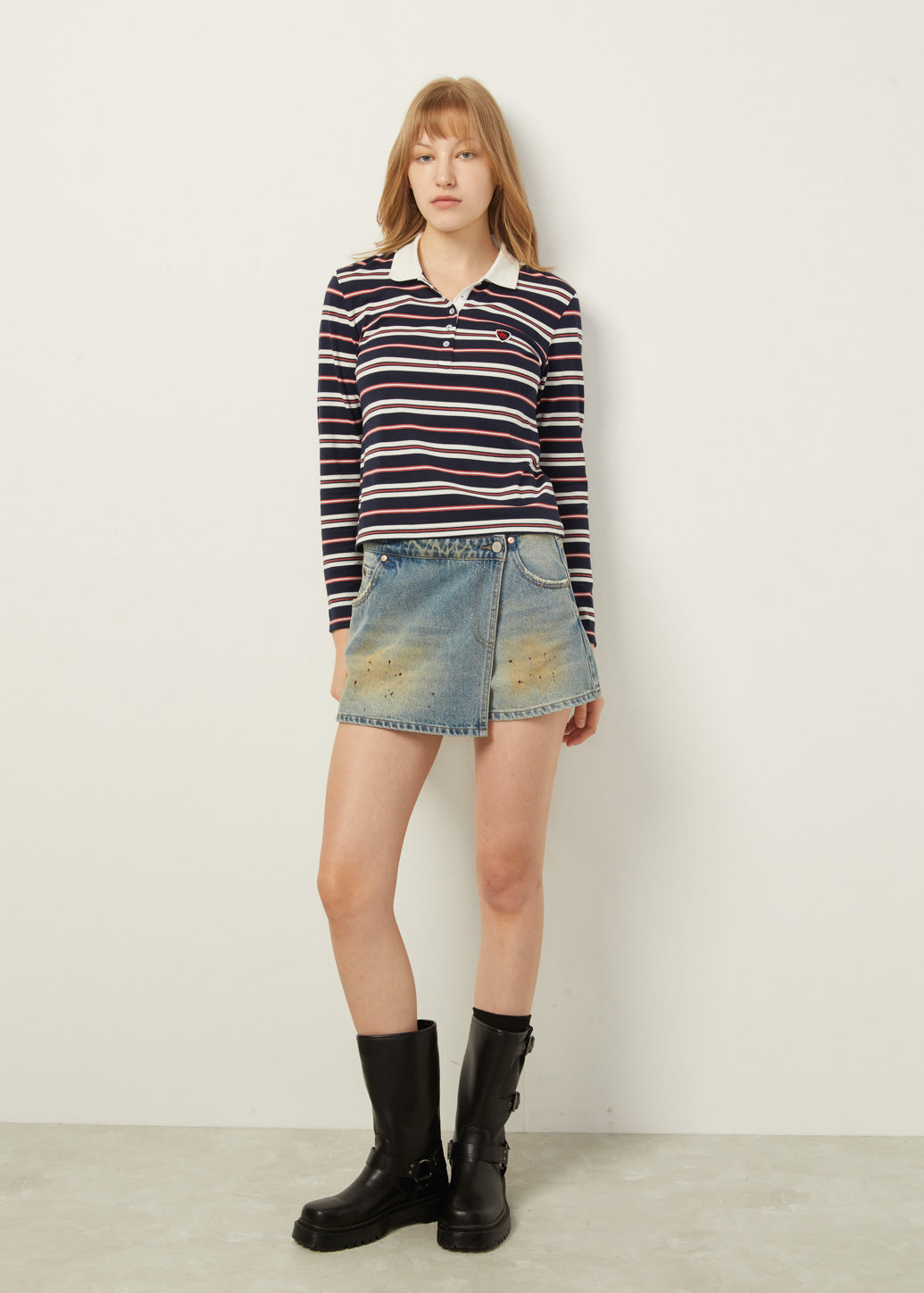 STRIPED PIQUE POLO SHIRT - CPS Chaps Official Store