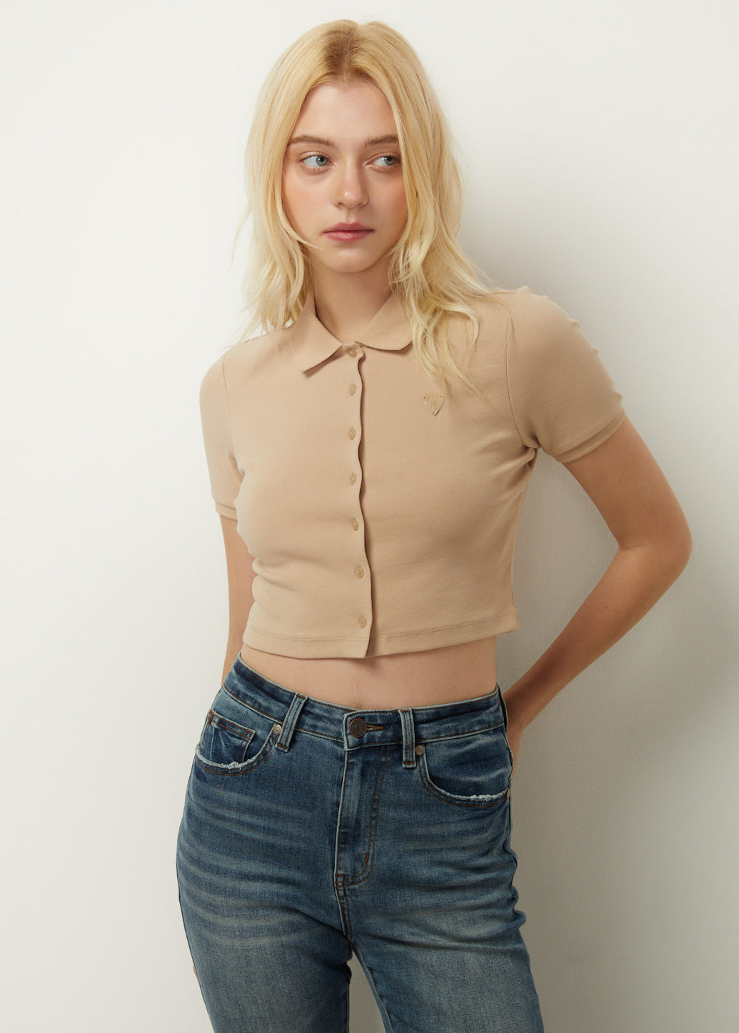 SYMBOLIC CROPPED POLO TEE - CPS Chaps Official Store