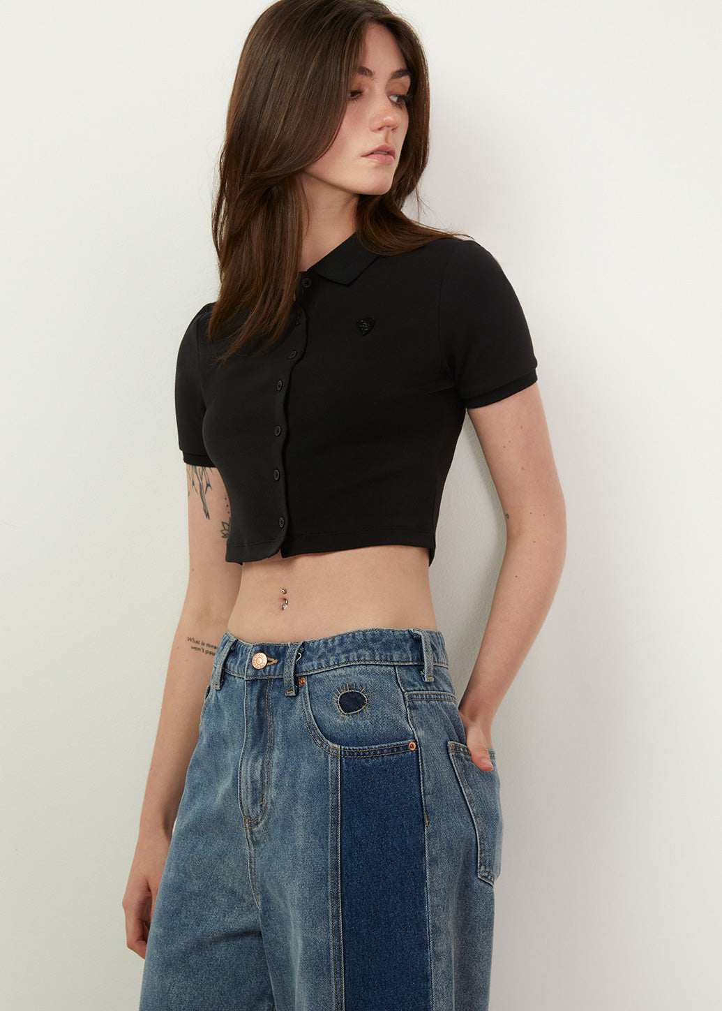 SYMBOLIC CROPPED POLO TEE - CPS Chaps Official Store