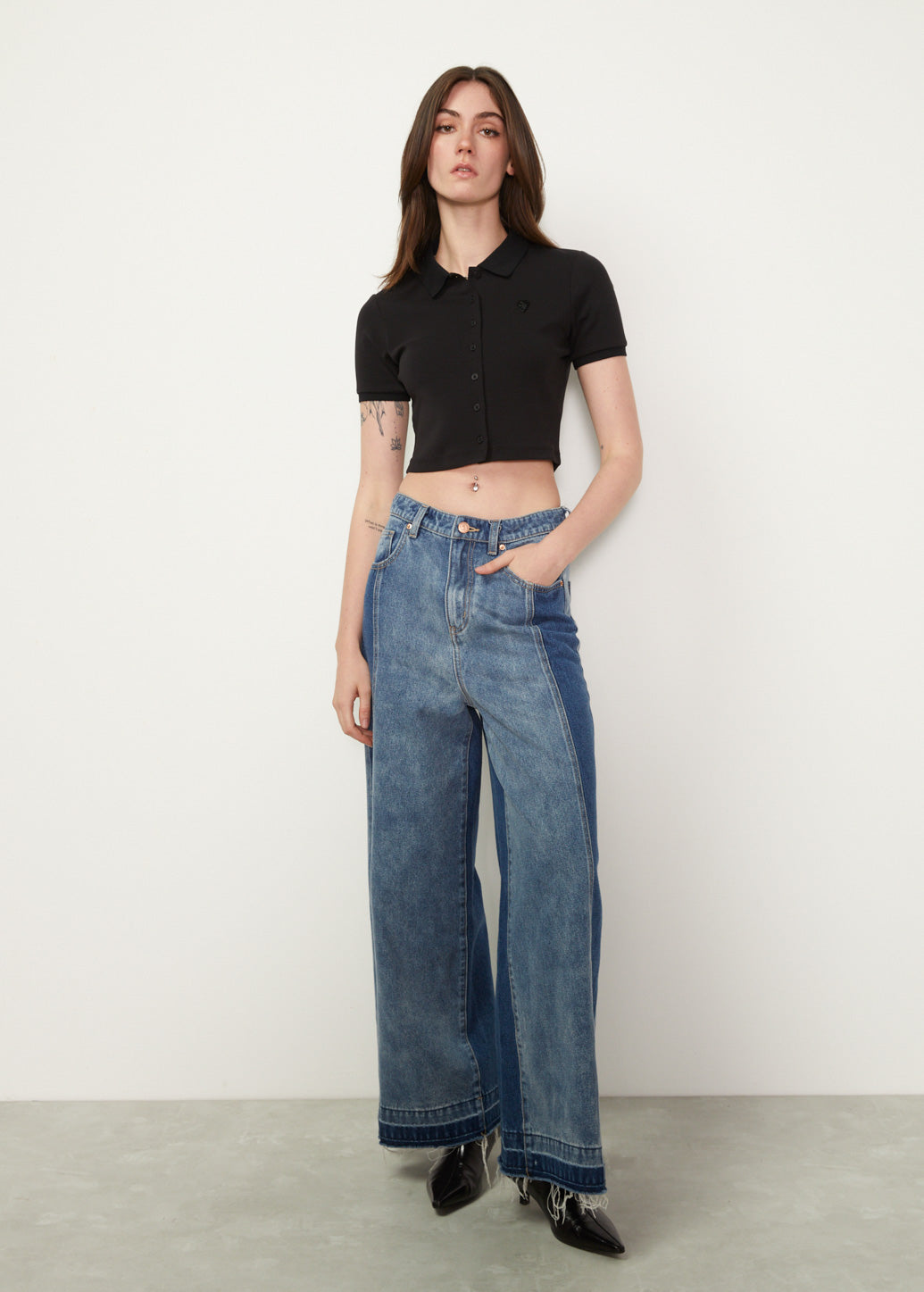SYMBOLIC CROPPED POLO TEE - CPS Chaps Official Store