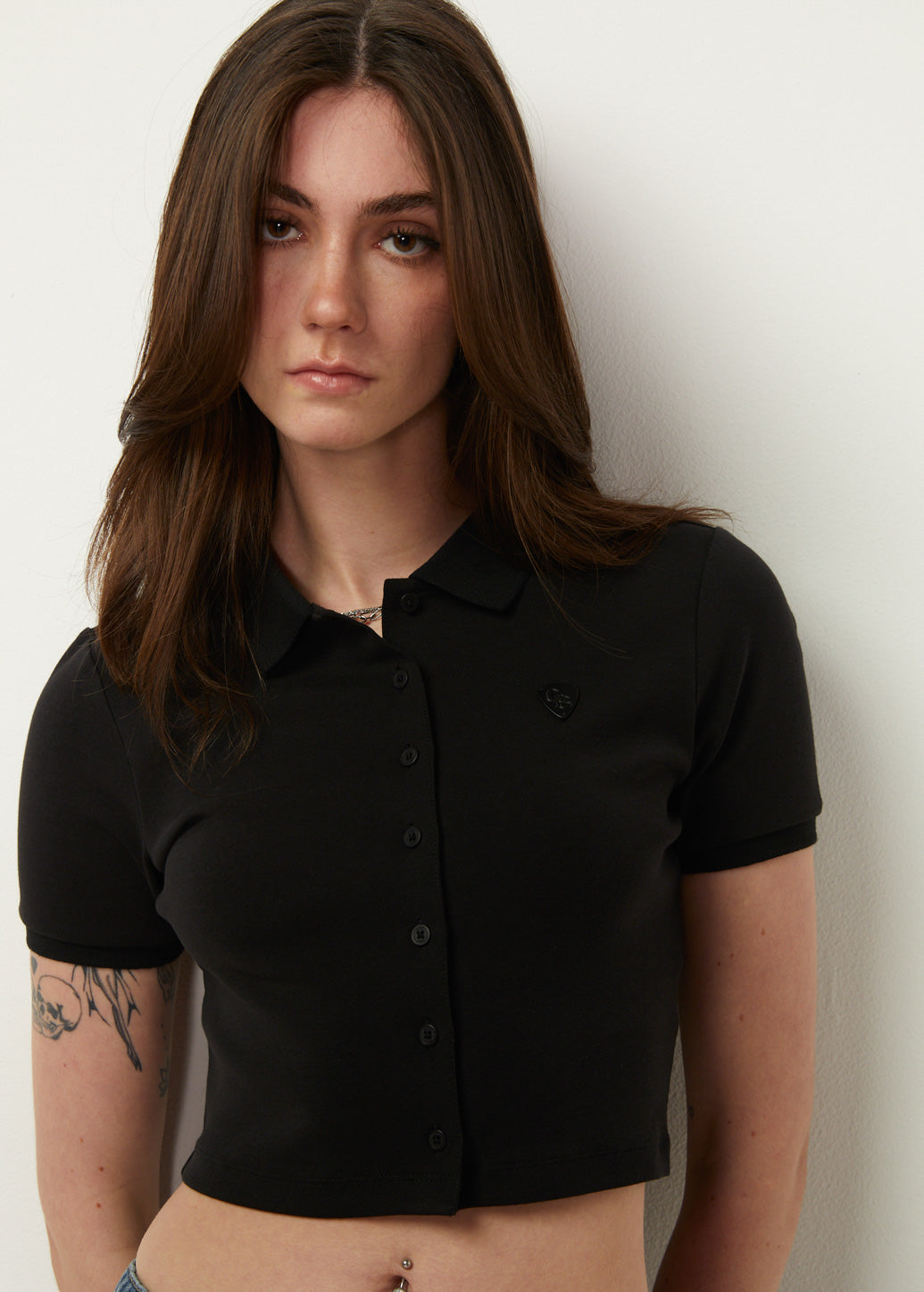 SYMBOLIC CROPPED POLO TEE - CPS Chaps Official Store