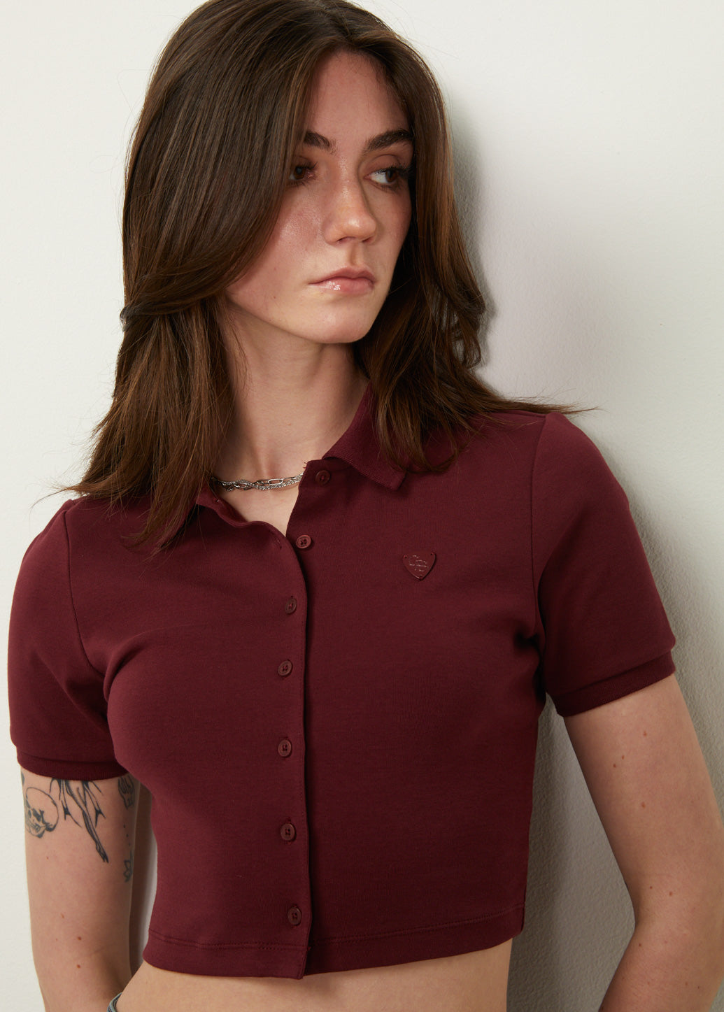 SYMBOLIC CROPPED POLO TEE - CPS Chaps Official Store