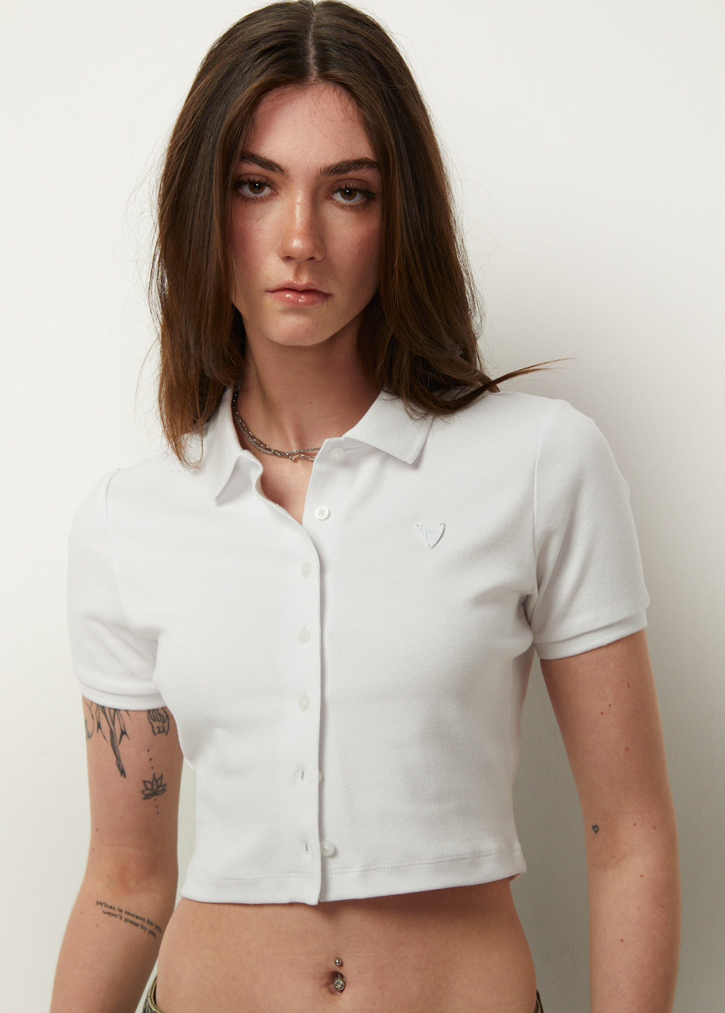 SYMBOLIC CROPPED POLO TEE - CPS Chaps Official Store