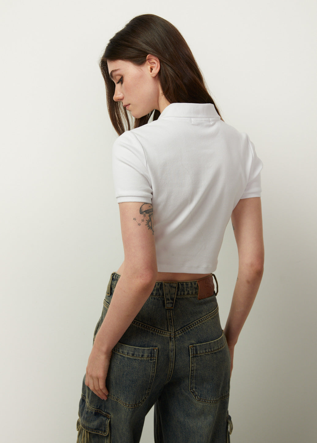 SYMBOLIC CROPPED POLO TEE - CPS Chaps Official Store