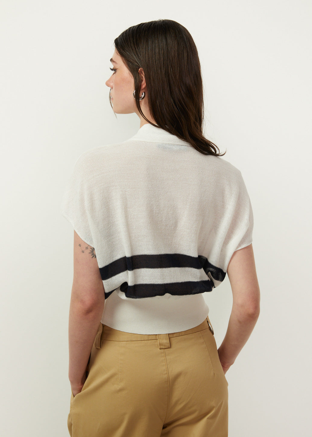 STRIPED CROP POLO - CPS Chaps Official Store