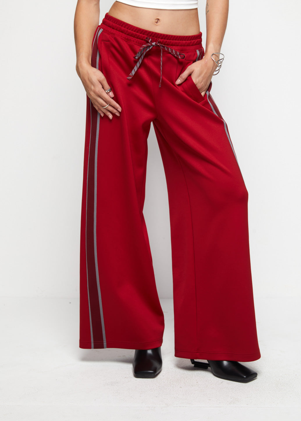 STRAP DETAIL TRACK PANTS