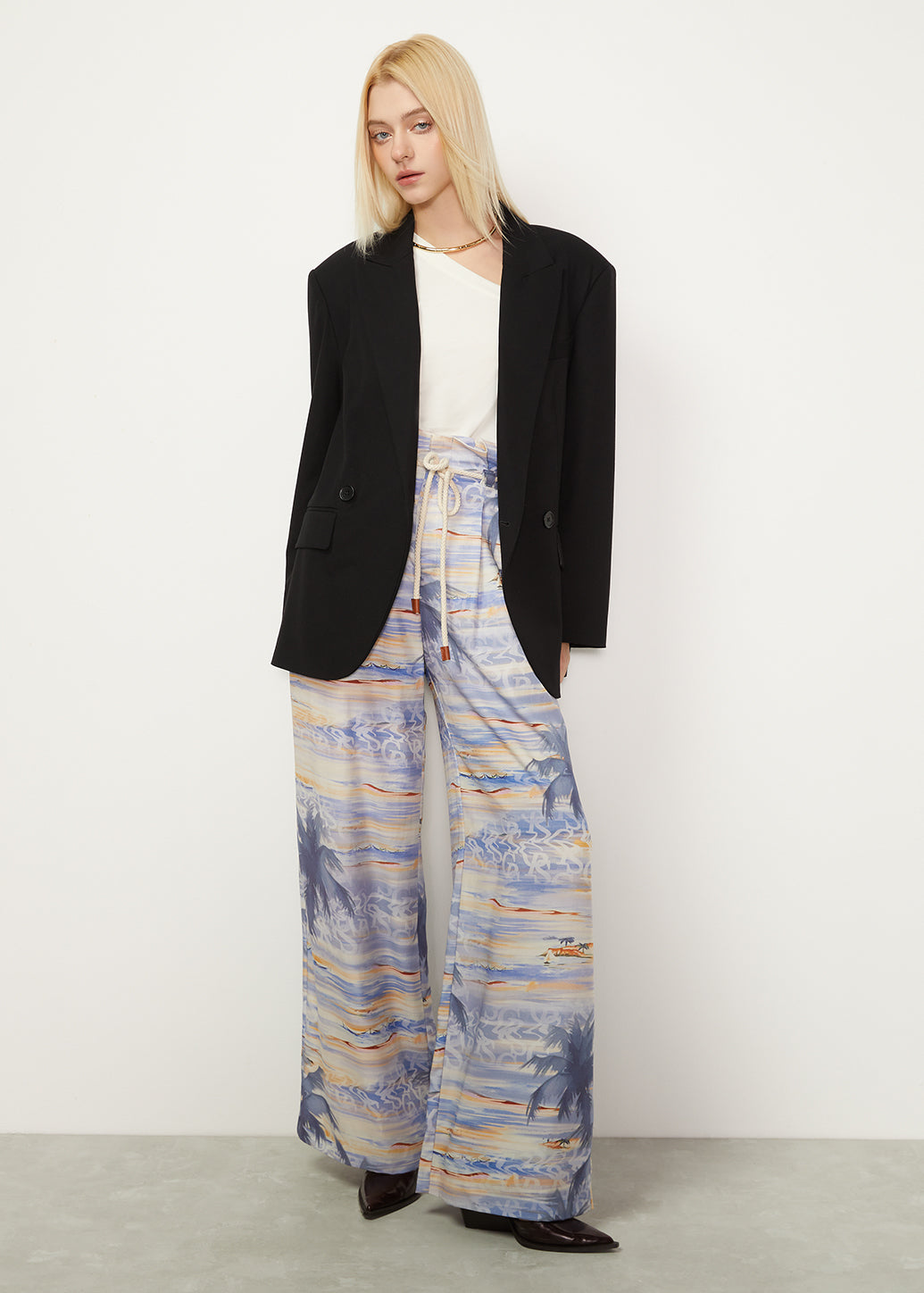 SEA PRINTED PANTS