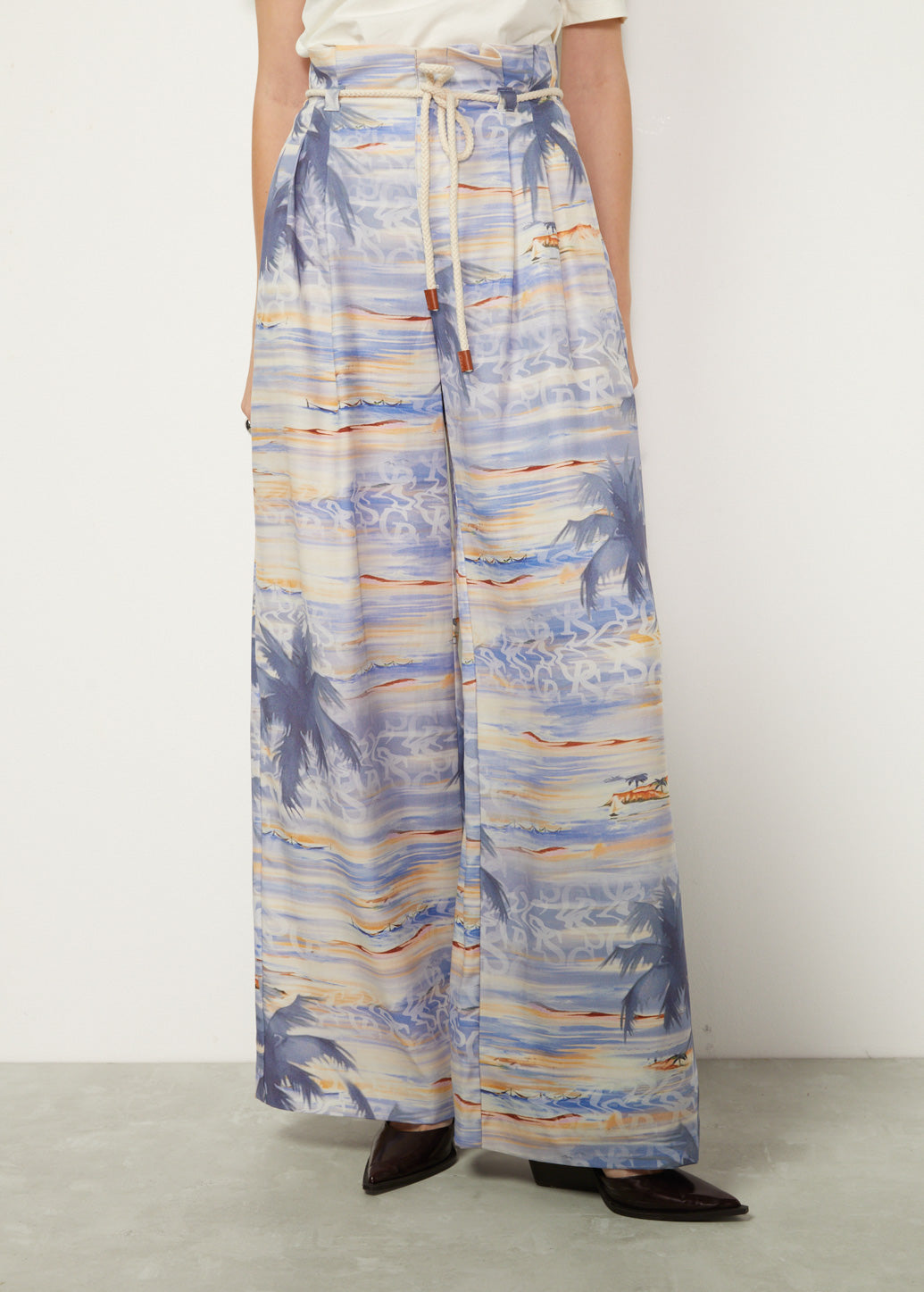 SEA PRINTED PANTS